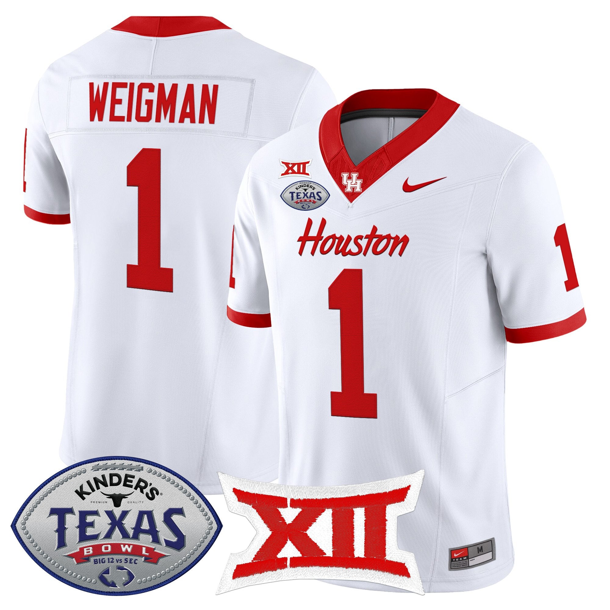 Men's Houston Cougars 2025 Texas Bowl Vapor Limited Jersey - All Stitched