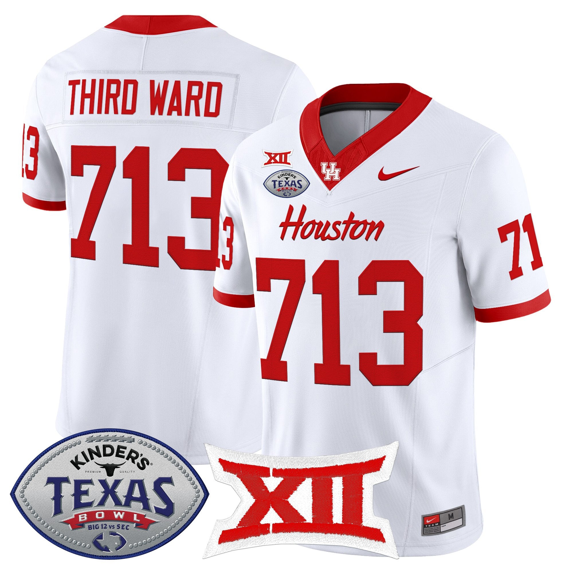 Men's Houston Cougars 2025 Texas Bowl Vapor Limited Jersey - All Stitched