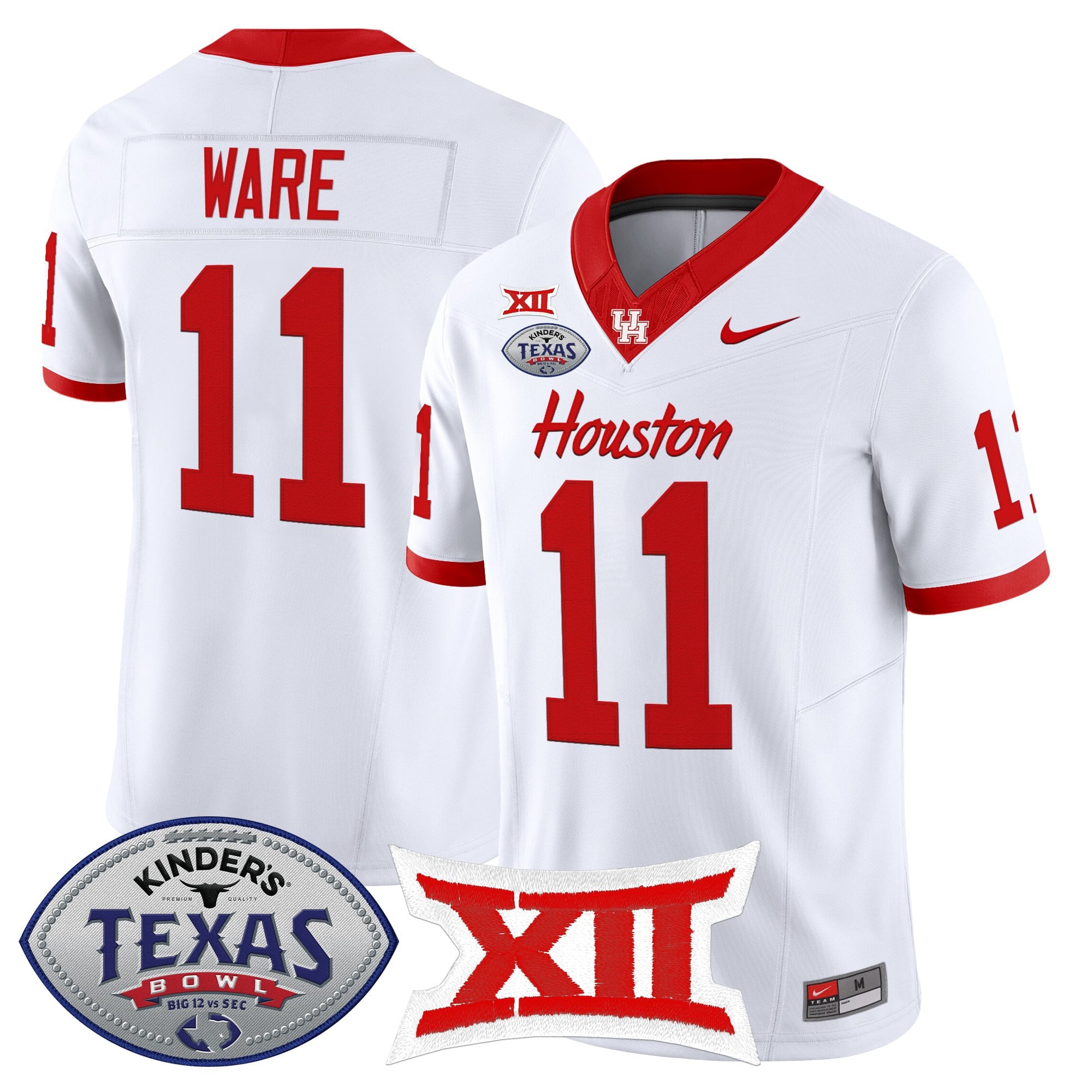 Men's Houston Cougars 2025 Texas Bowl Vapor Limited Jersey - All Stitched