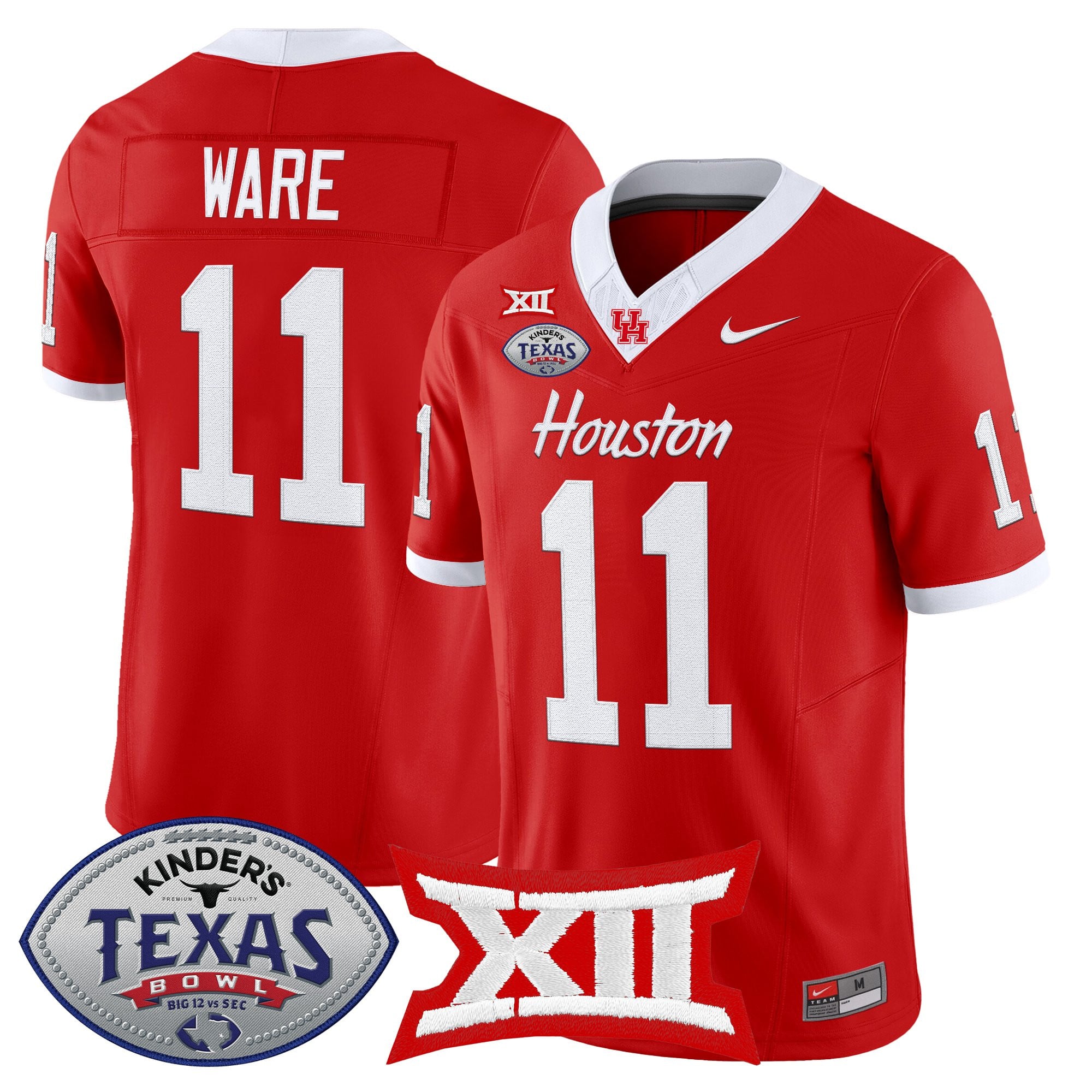 Men's Houston Cougars 2025 Texas Bowl Vapor Limited Jersey - All Stitched
