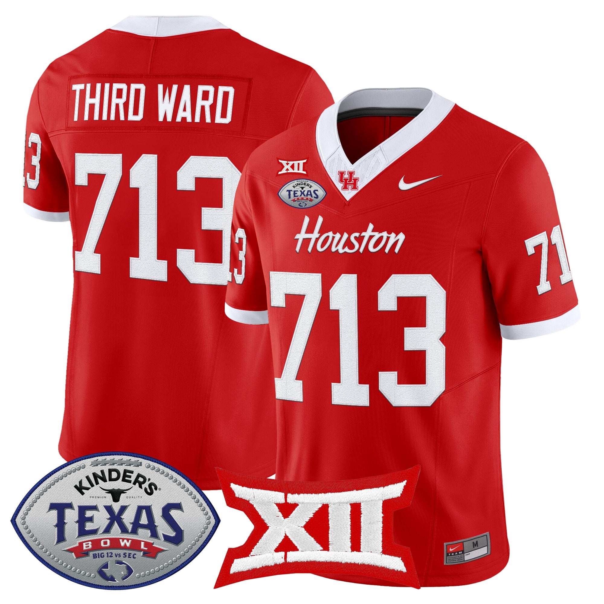 Men's Houston Cougars 2025 Texas Bowl Vapor Limited Jersey - All Stitched