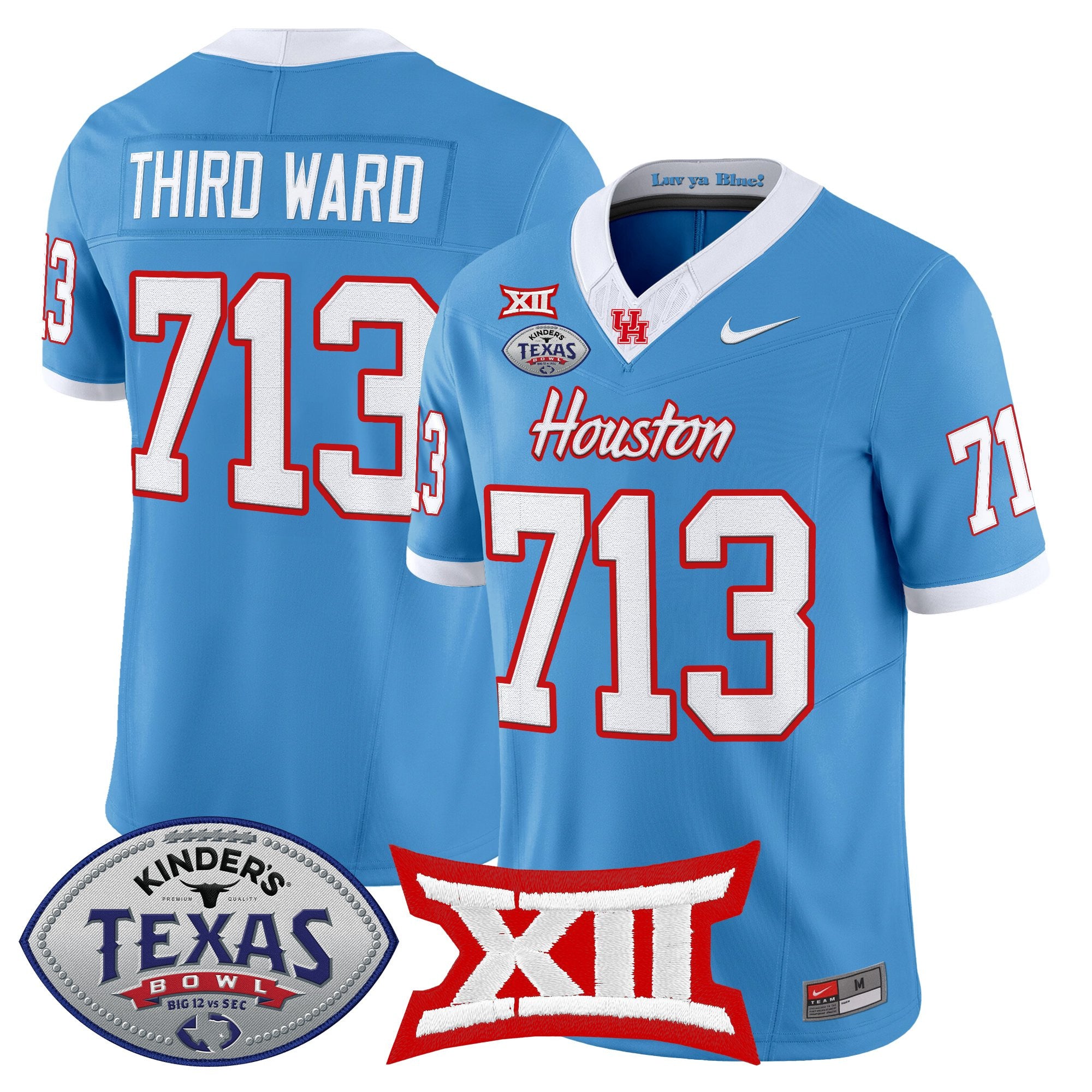 Men's Houston Cougars 2025 Texas Bowl Vapor Limited Jersey - All Stitched
