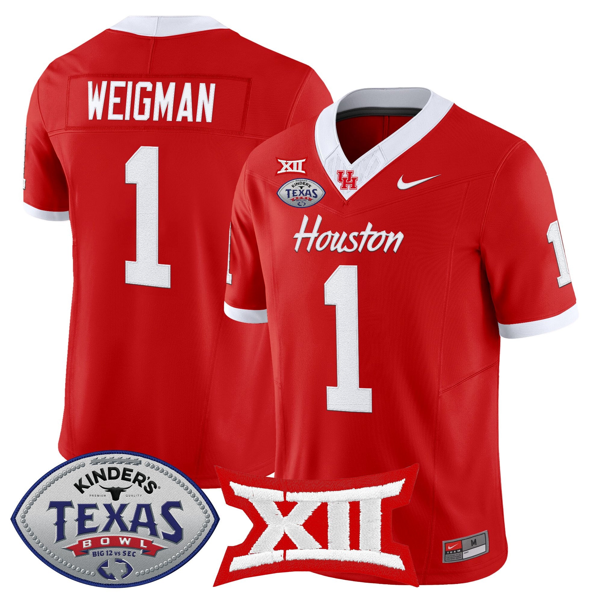 Men's Houston Cougars 2025 Texas Bowl Vapor Limited Jersey - All Stitched