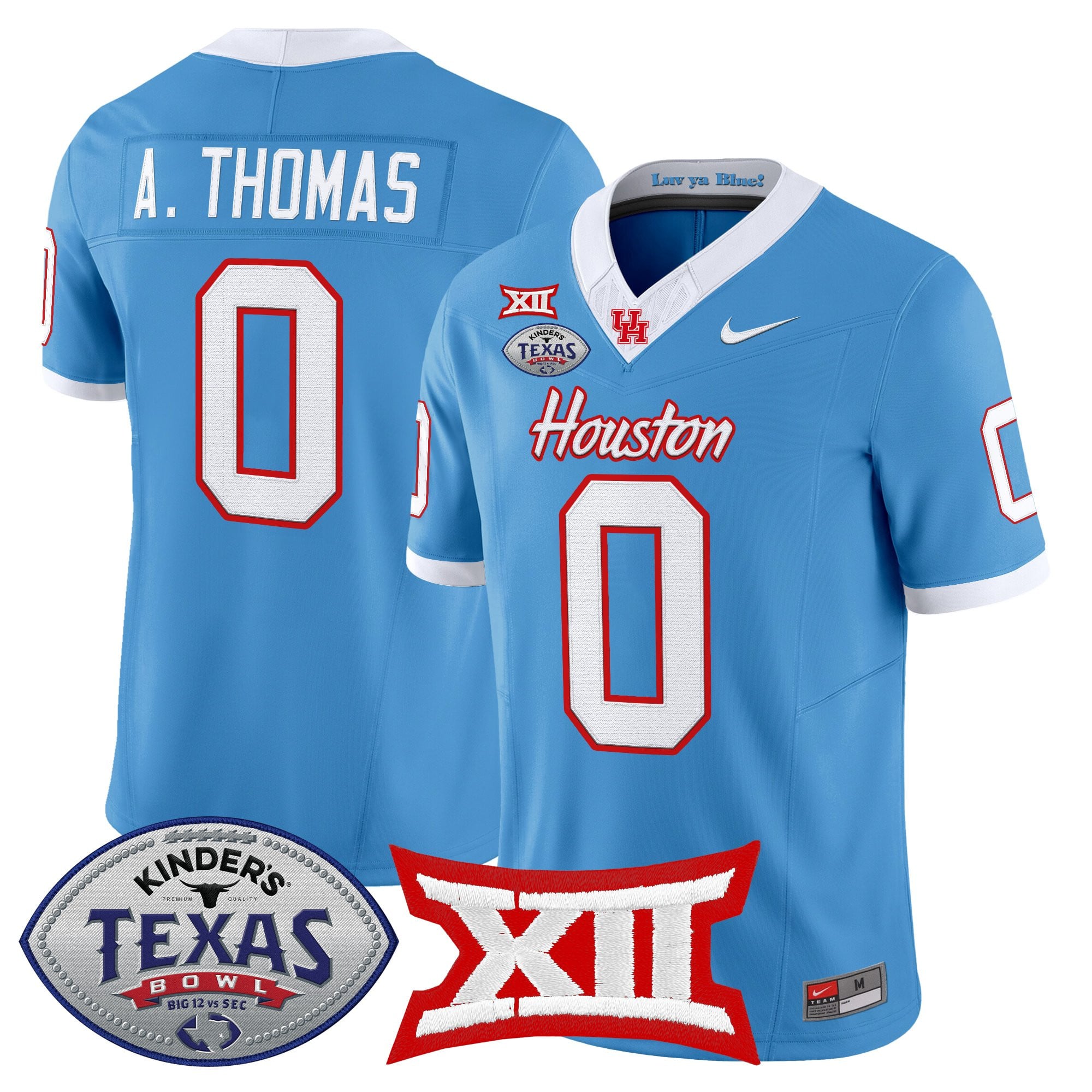Men's Houston Cougars 2025 Texas Bowl Vapor Limited Jersey - All Stitched