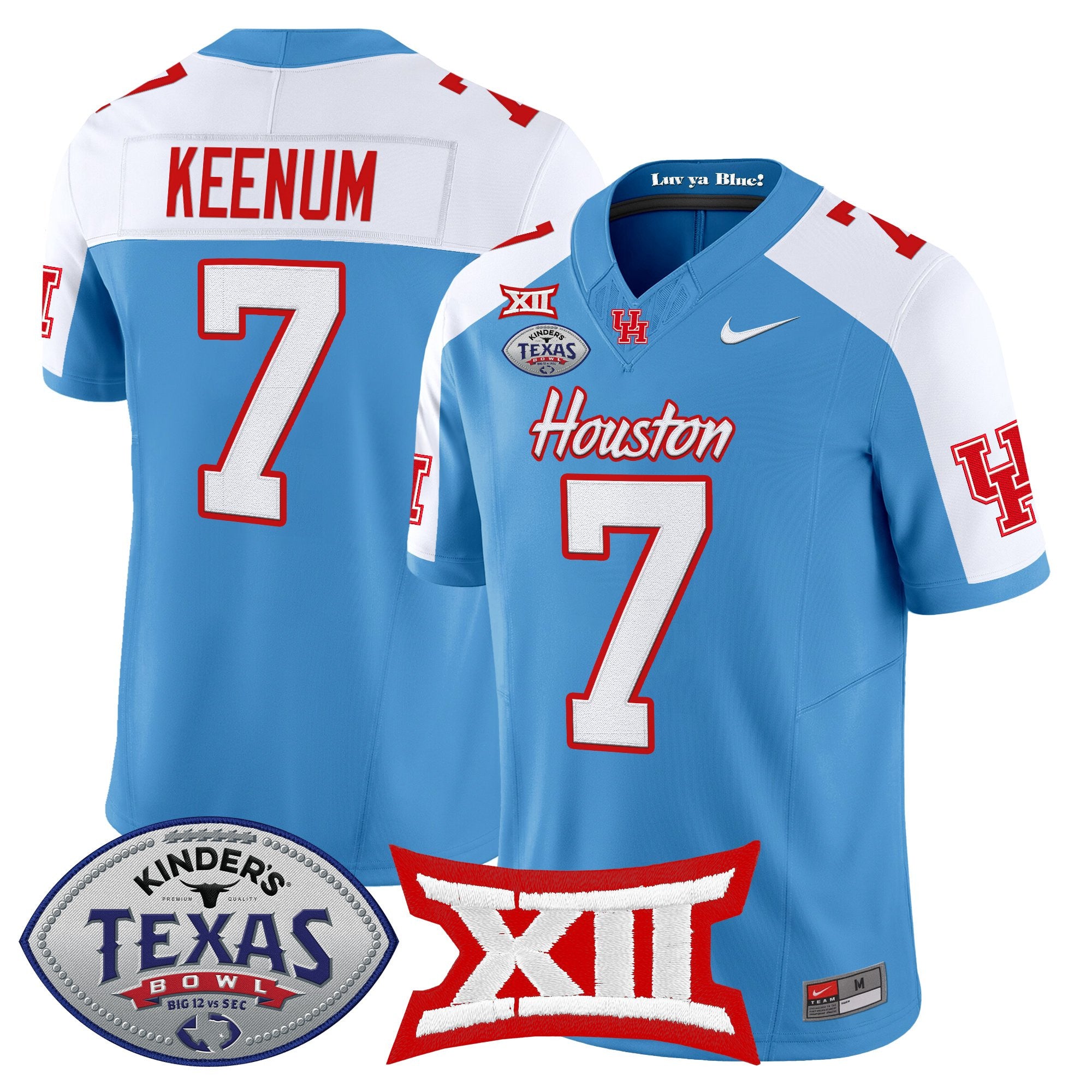 Men's Houston Cougars 2025 Texas Bowl Vapor Limited Jersey - All Stitched