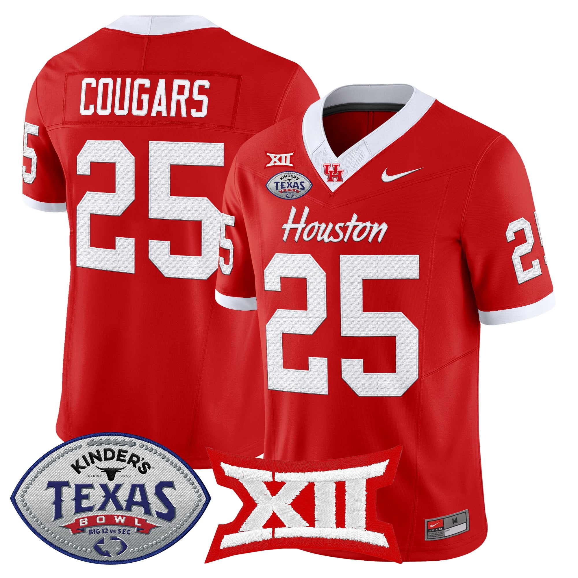 Men's Houston Cougars 2025 Texas Bowl Vapor Limited Jersey - All Stitched