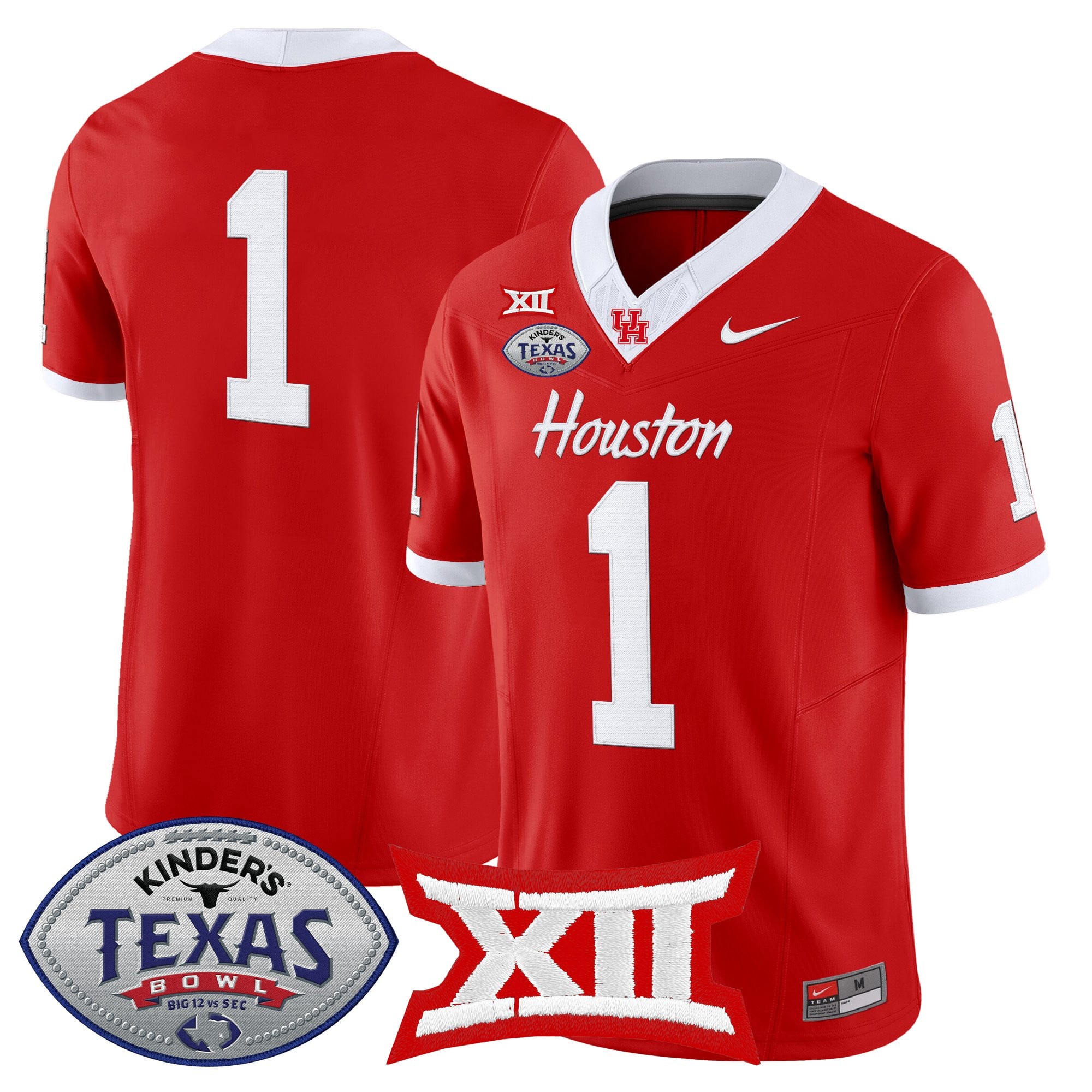 Men's Houston Cougars 2025 Texas Bowl Vapor Limited Jersey - All Stitched