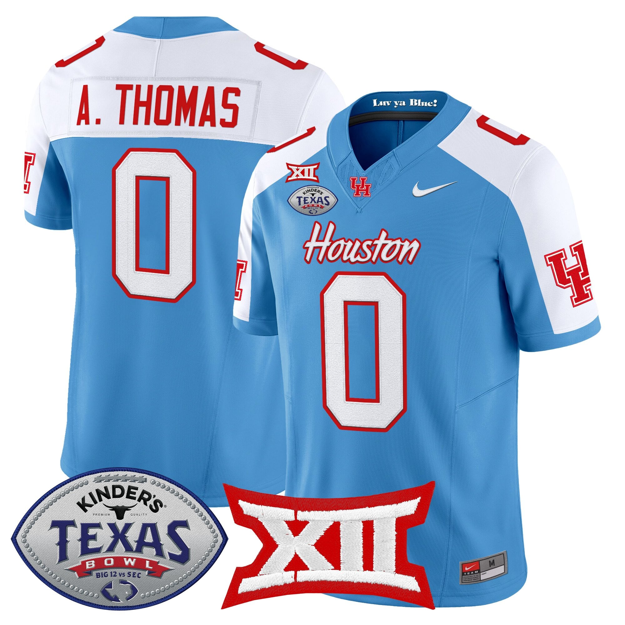 Men's Houston Cougars 2025 Texas Bowl Vapor Limited Jersey - All Stitched