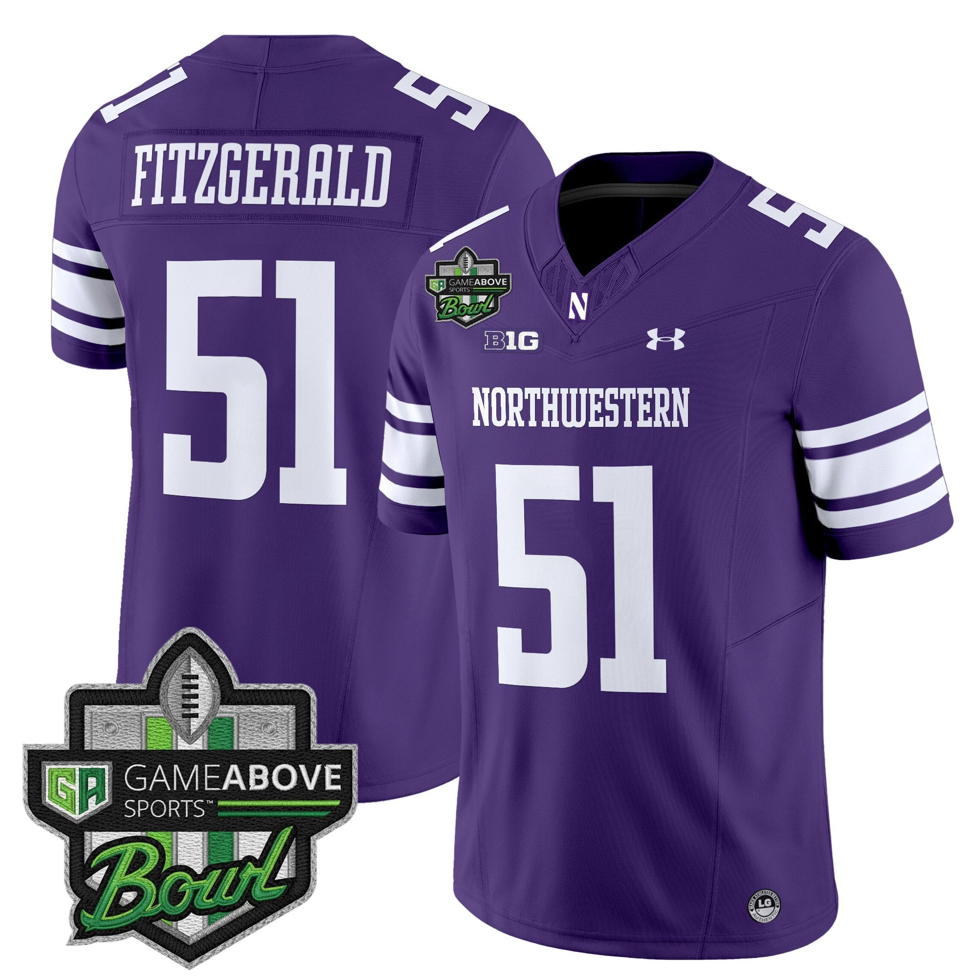 Men's Northwestern Wildcats 2025 GameAbove Sports Bowl Vapor Limited Jersey - All Stitched