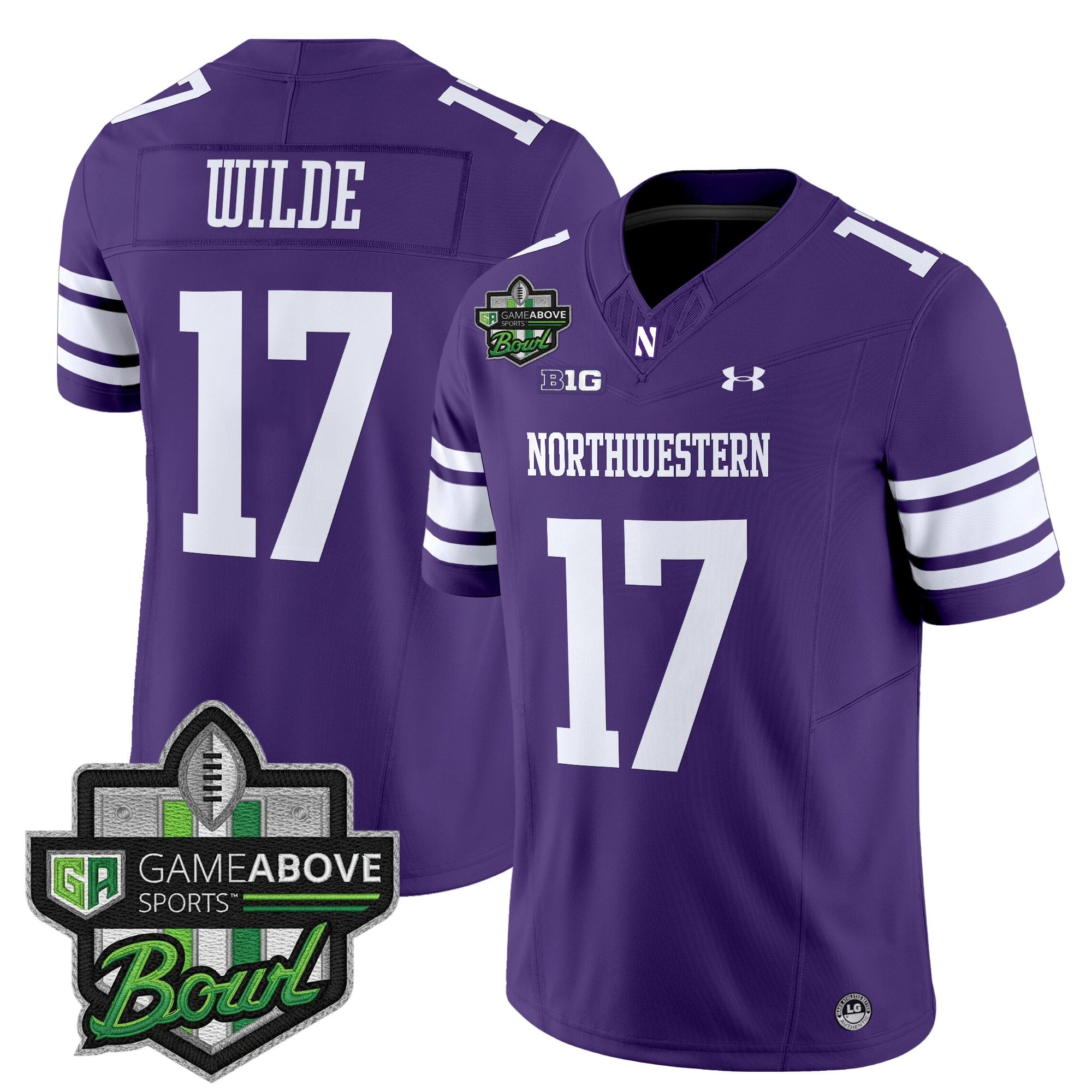 Men's Northwestern Wildcats 2025 GameAbove Sports Bowl Vapor Limited Jersey - All Stitched