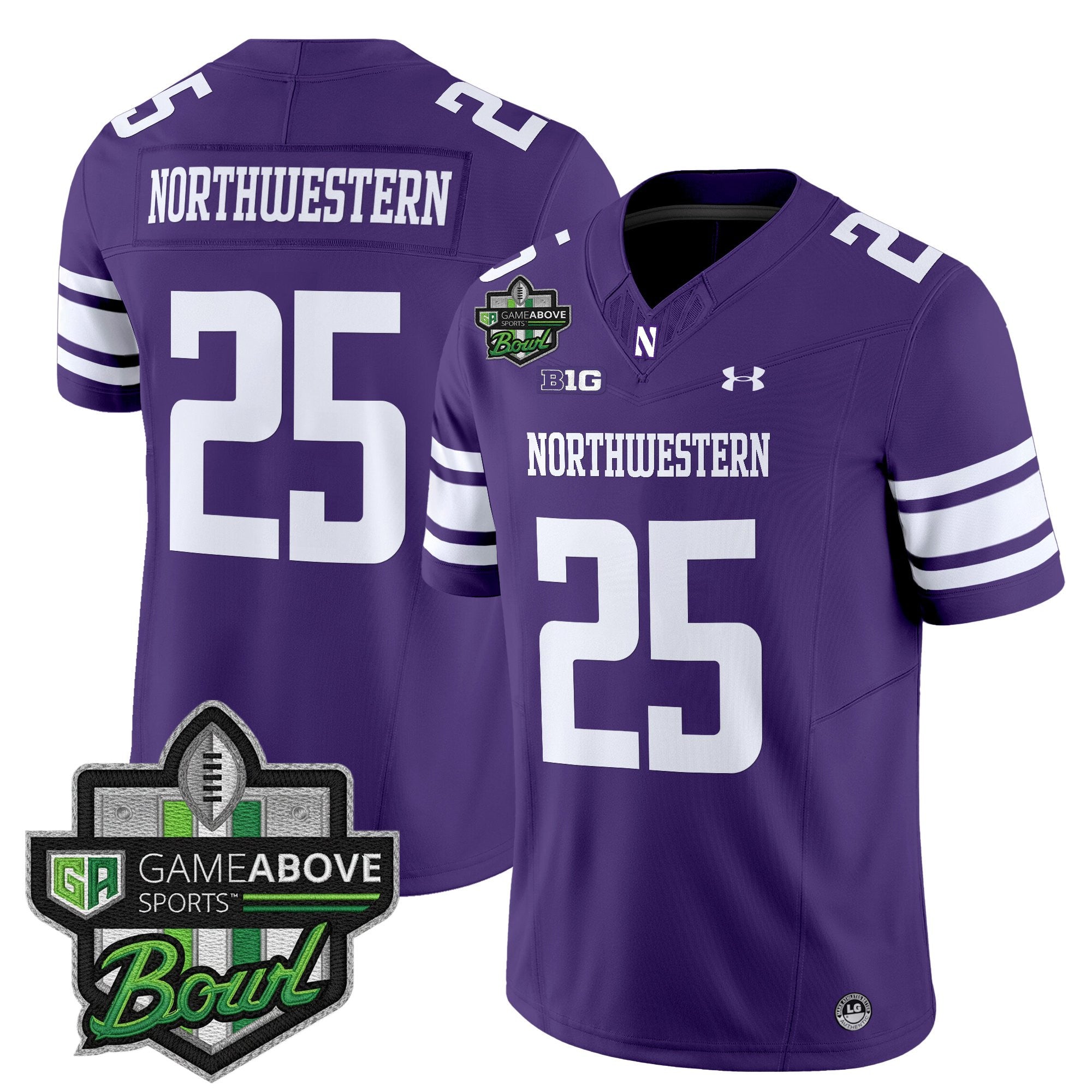 Men's Northwestern Wildcats 2025 GameAbove Sports Bowl Vapor Limited Jersey - All Stitched