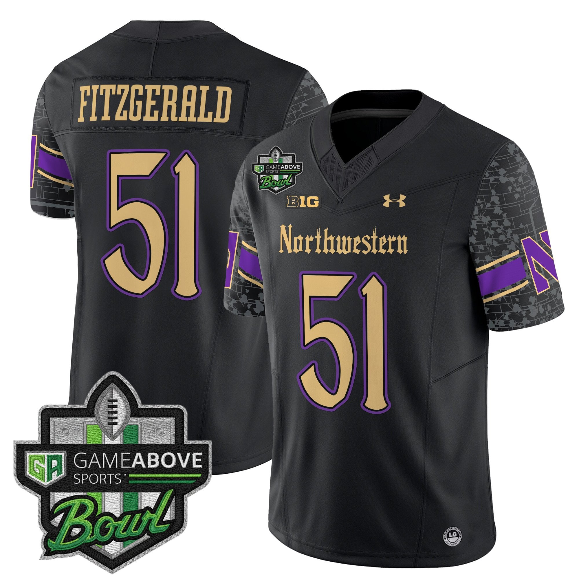 Men's Northwestern Wildcats 2025 GameAbove Sports Bowl Vapor Limited Jersey - All Stitched