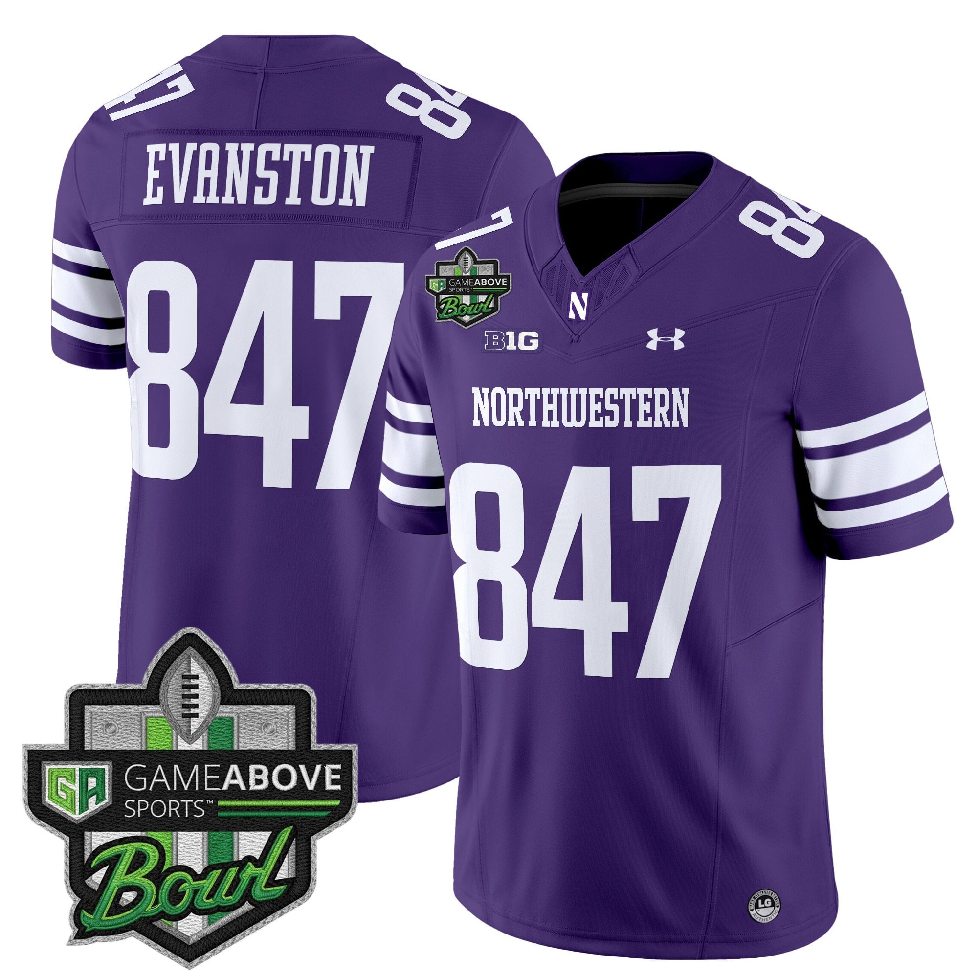 Men's Northwestern Wildcats 2025 GameAbove Sports Bowl Vapor Limited Jersey - All Stitched