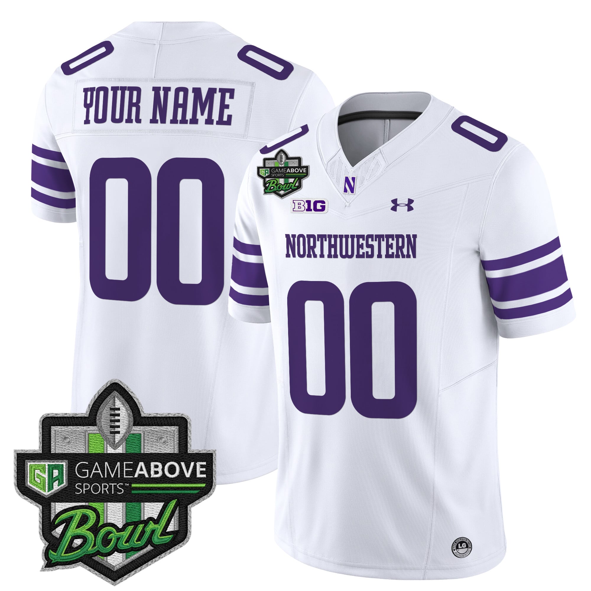 Northwestern Wildcats 2025 GameAbove Sports Bowl Vapor Limited Custom Jersey - All Stitched