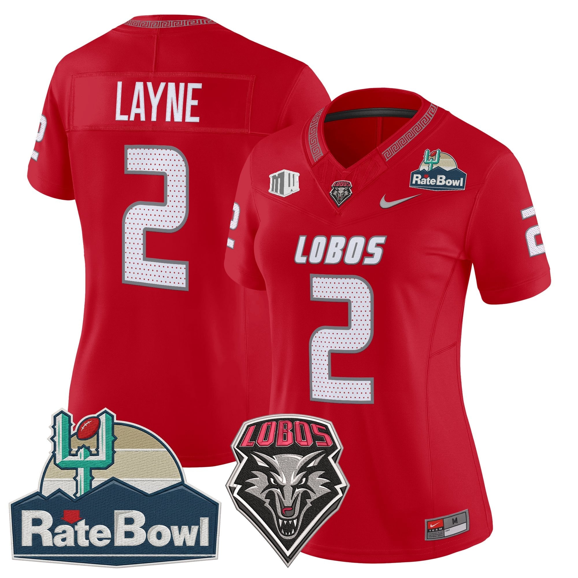 Women's New Mexico Lobos 2025 Rate Bowl Vapor Limited Jersey - All Stitched