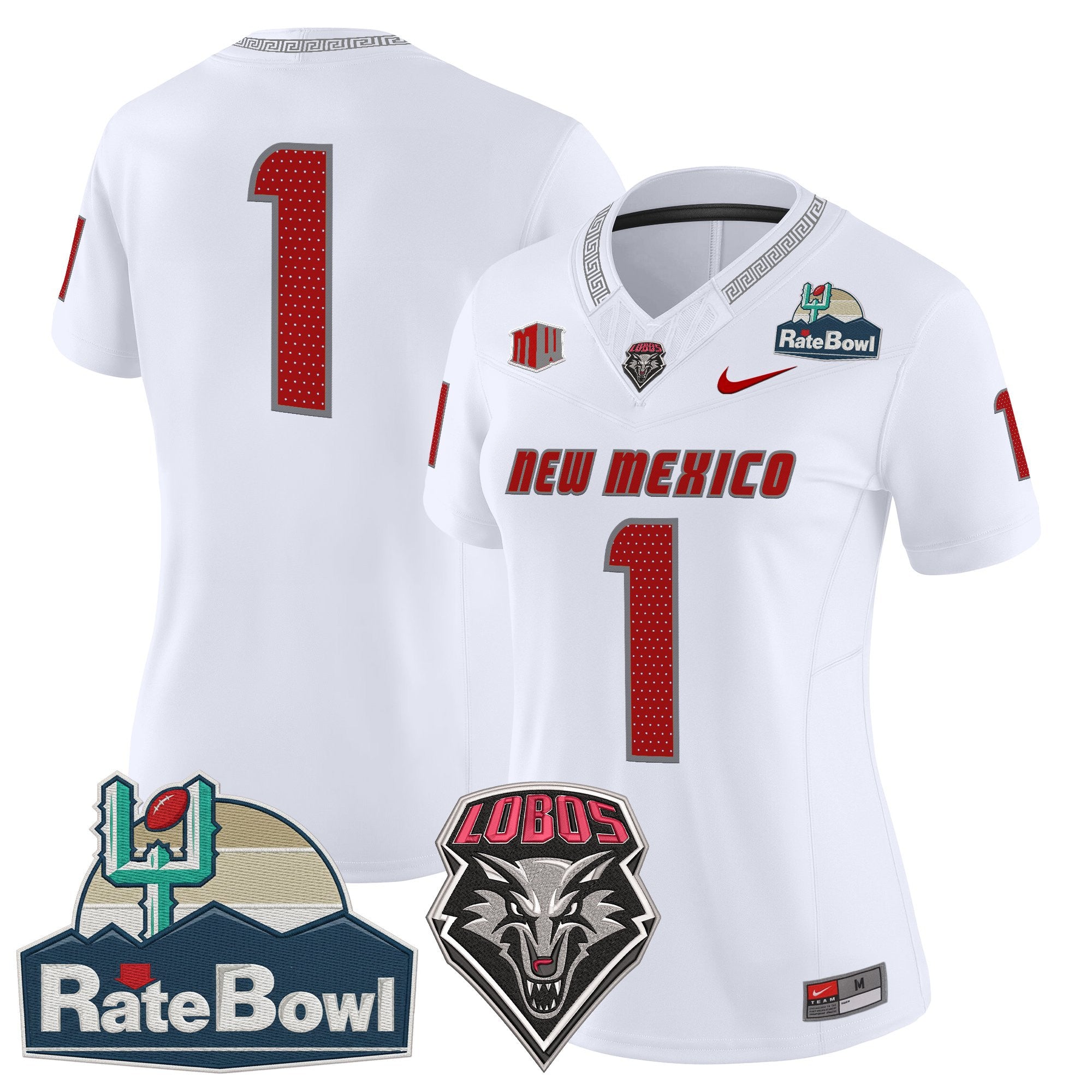 Women's New Mexico Lobos 2025 Rate Bowl Vapor Limited Jersey - All Stitched