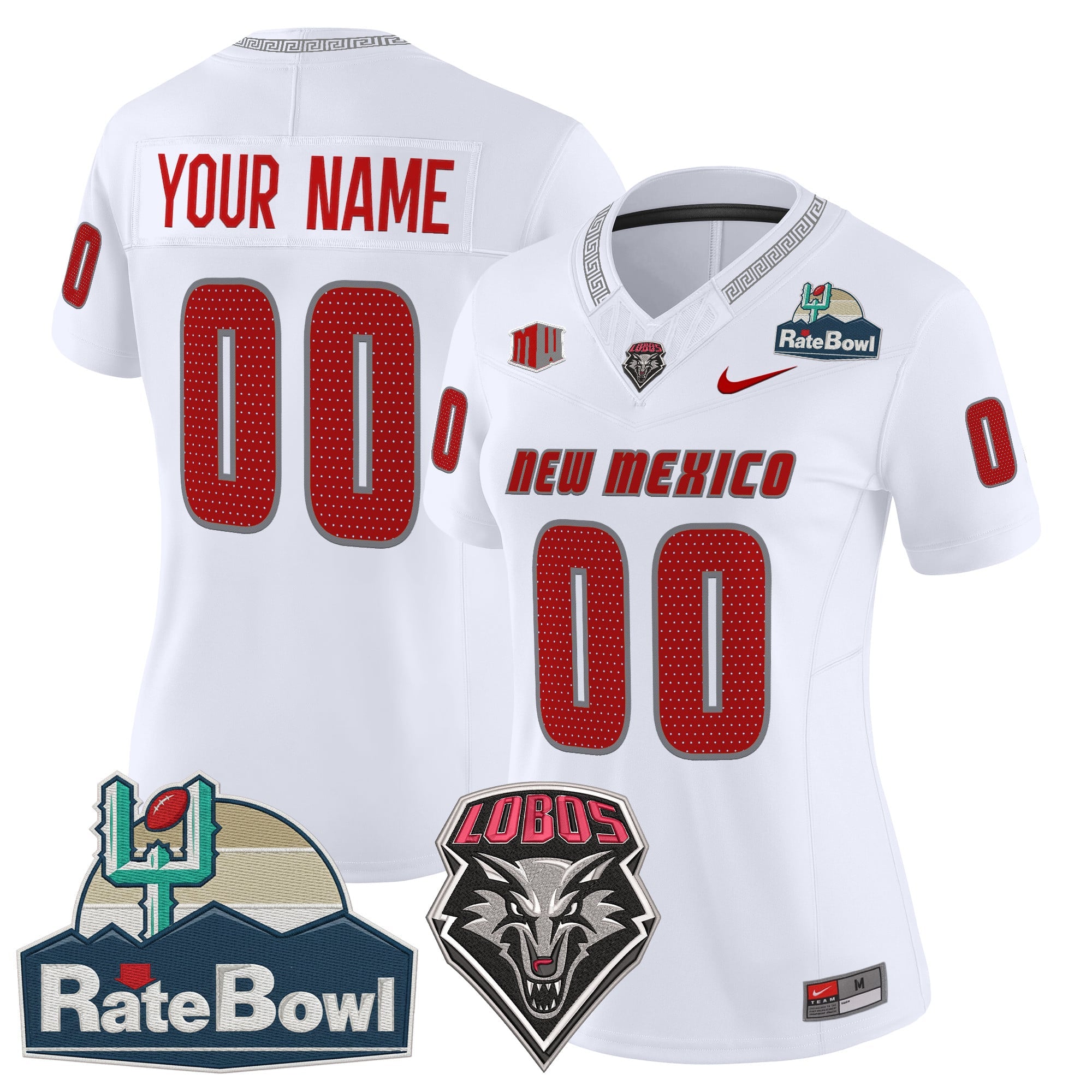 New Mexico Lobos 2025 Rate Bowl Vapor Limited Custom Jersey - All Stitched