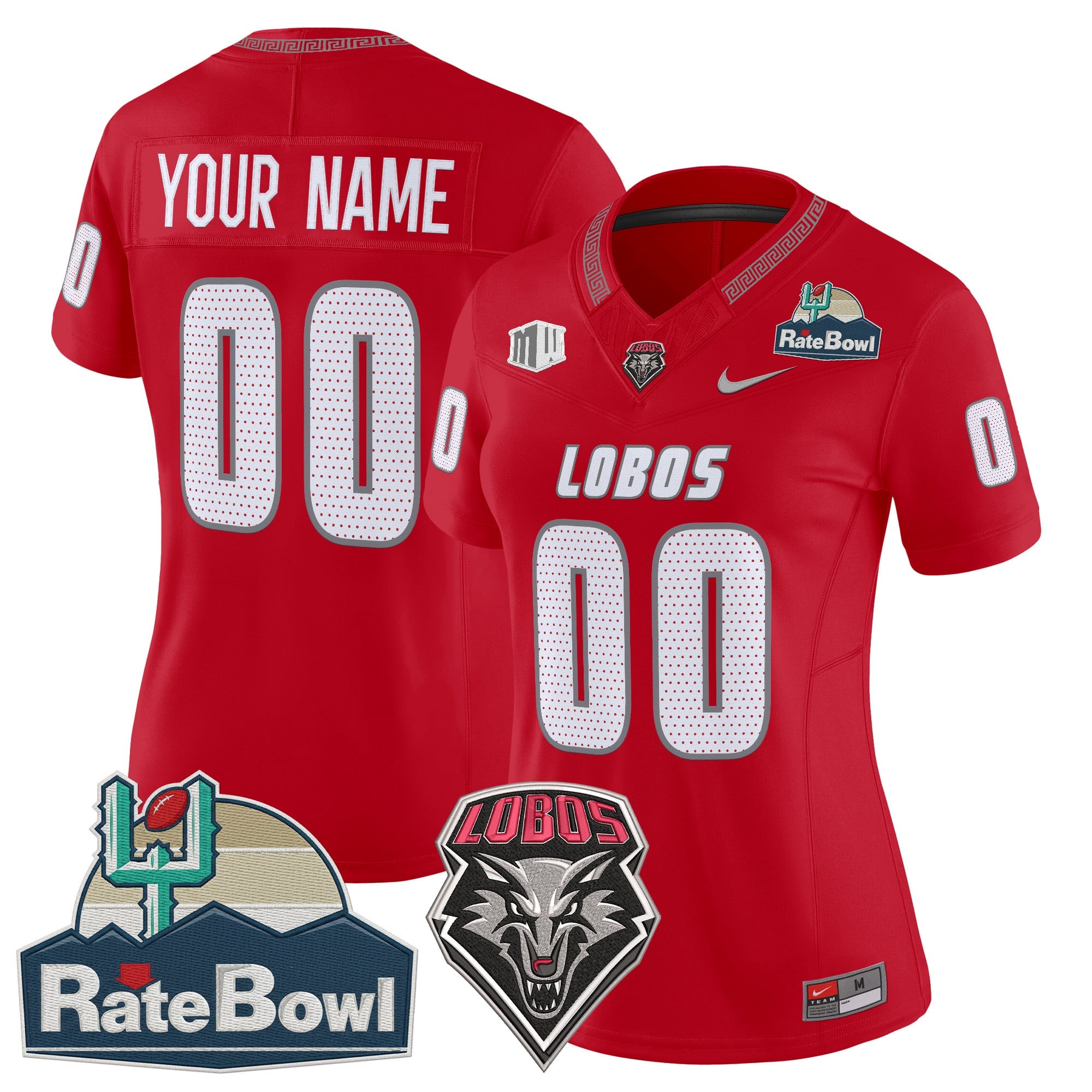 New Mexico Lobos 2025 Rate Bowl Vapor Limited Custom Jersey - All Stitched