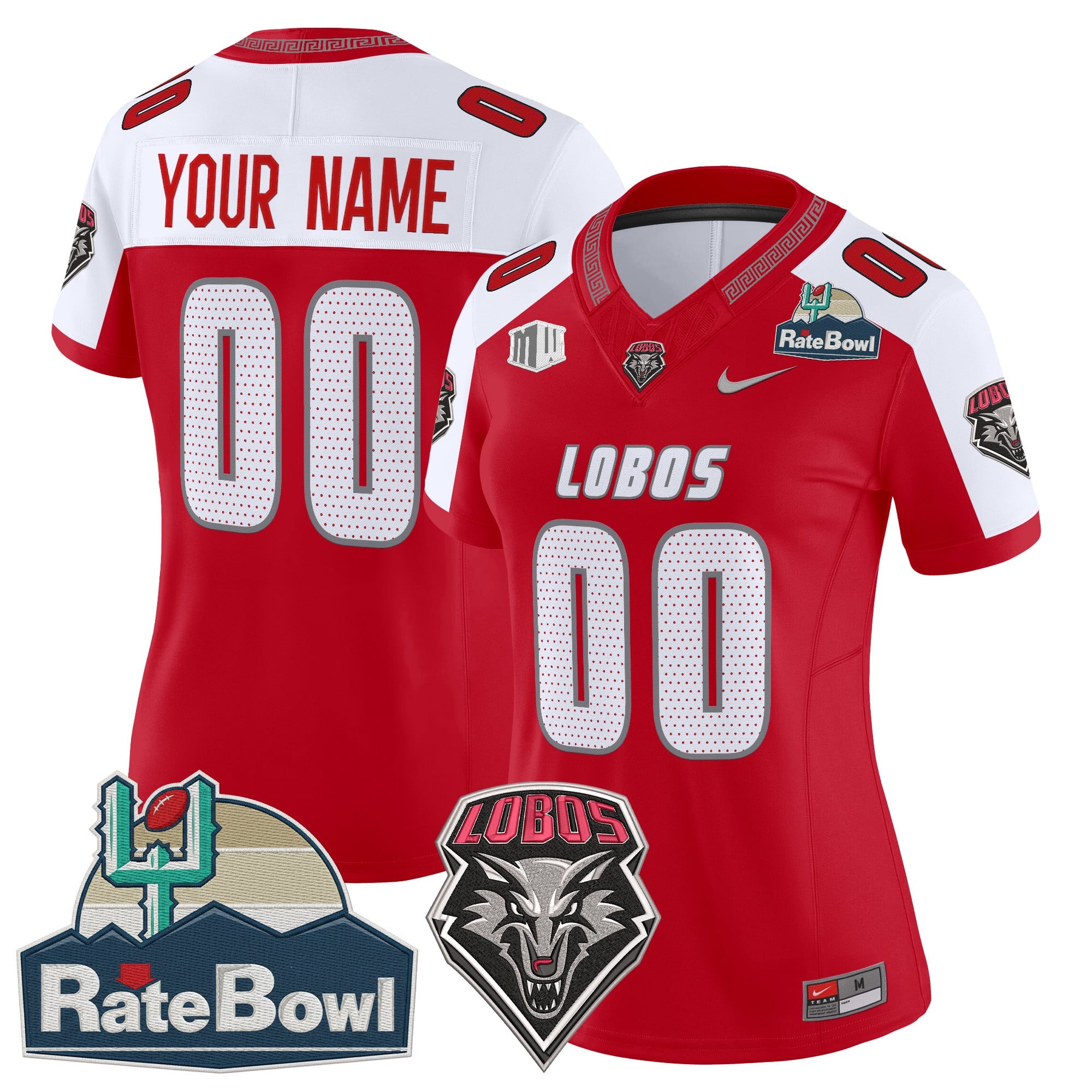 New Mexico Lobos 2025 Rate Bowl Vapor Limited Custom Jersey - All Stitched