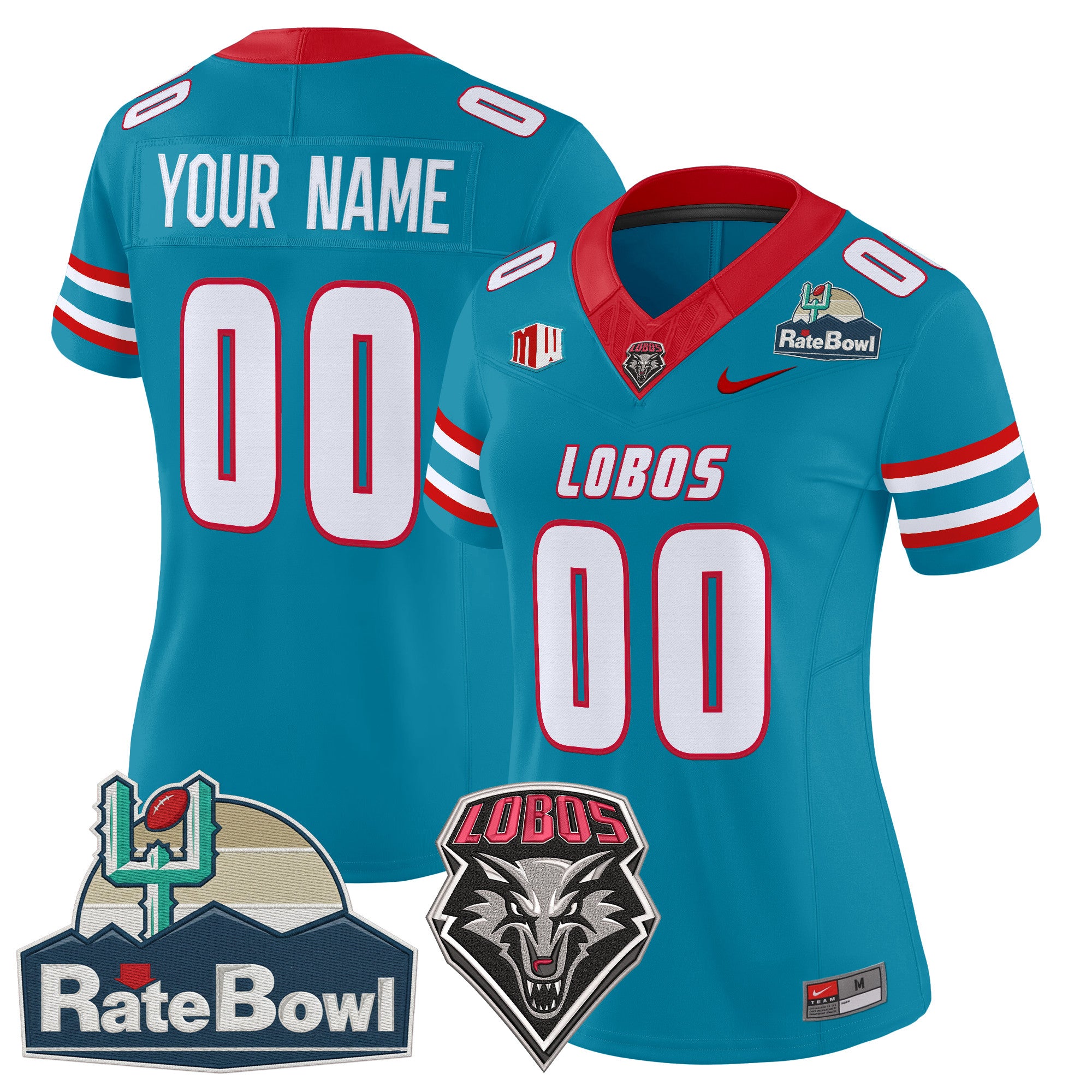 New Mexico Lobos 2025 Rate Bowl Vapor Limited Custom Jersey - All Stitched