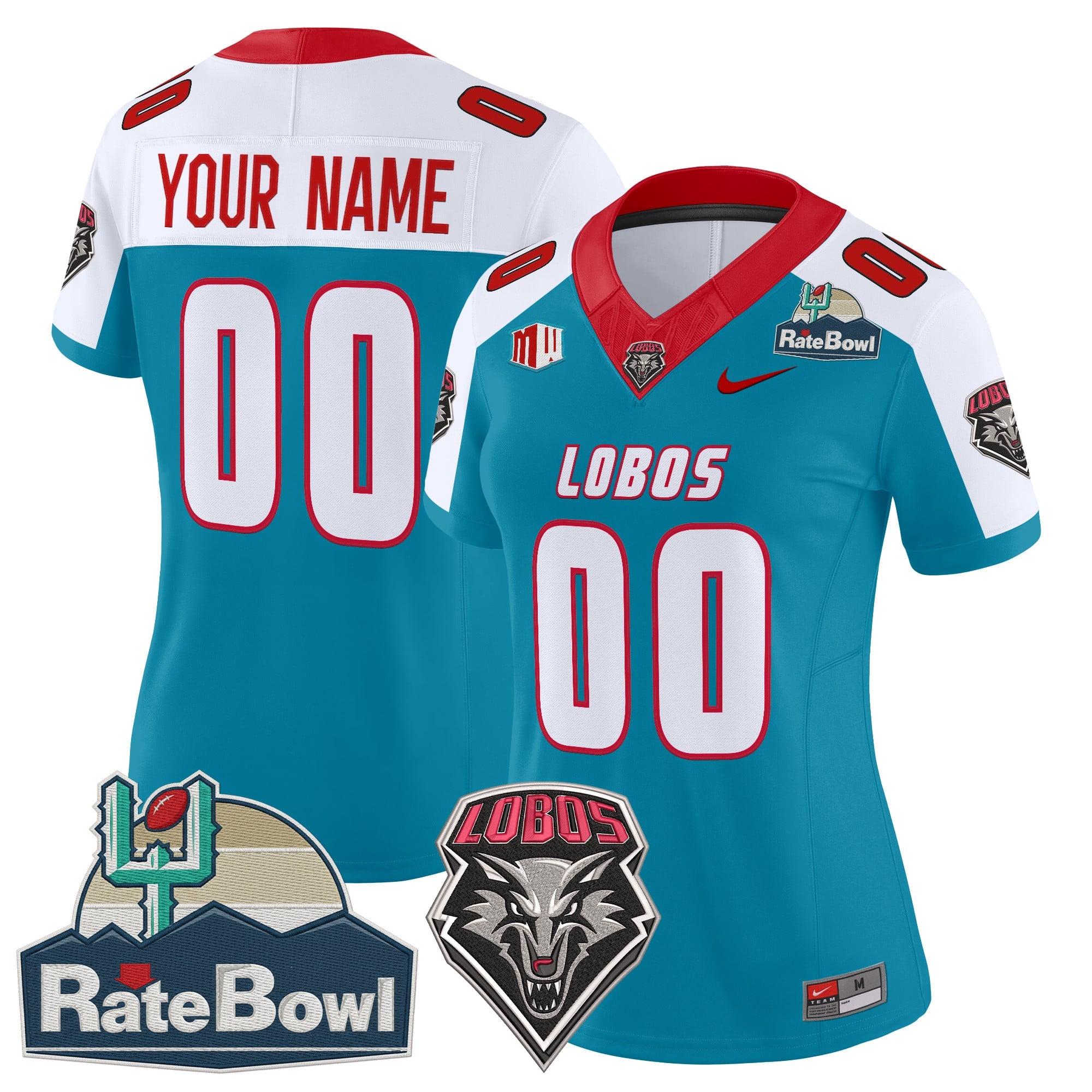 New Mexico Lobos 2025 Rate Bowl Vapor Limited Custom Jersey - All Stitched