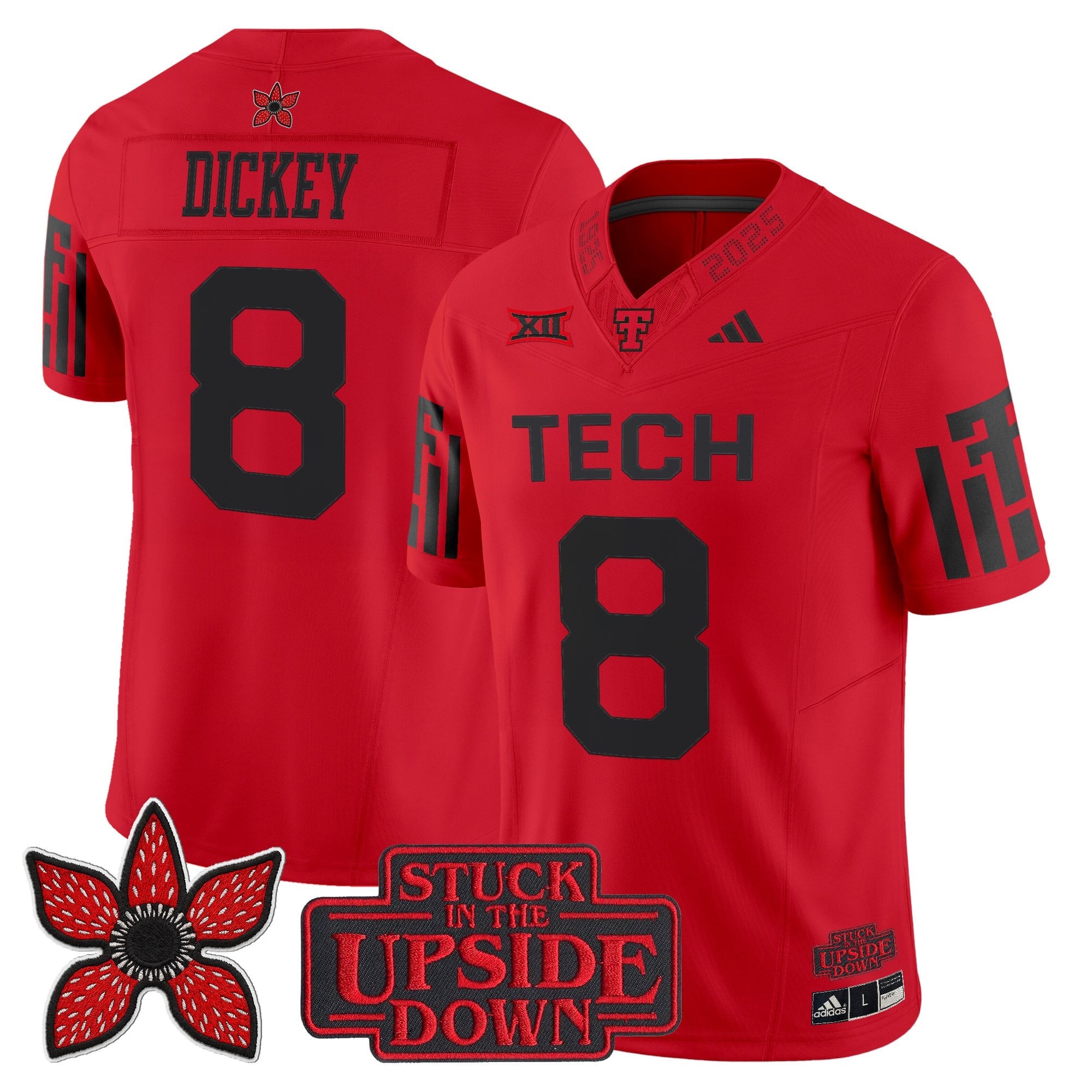 Men's Texas Tech Red Raiders 'Stranger Things Edition' Vapor Limited Jersey - All Stitched