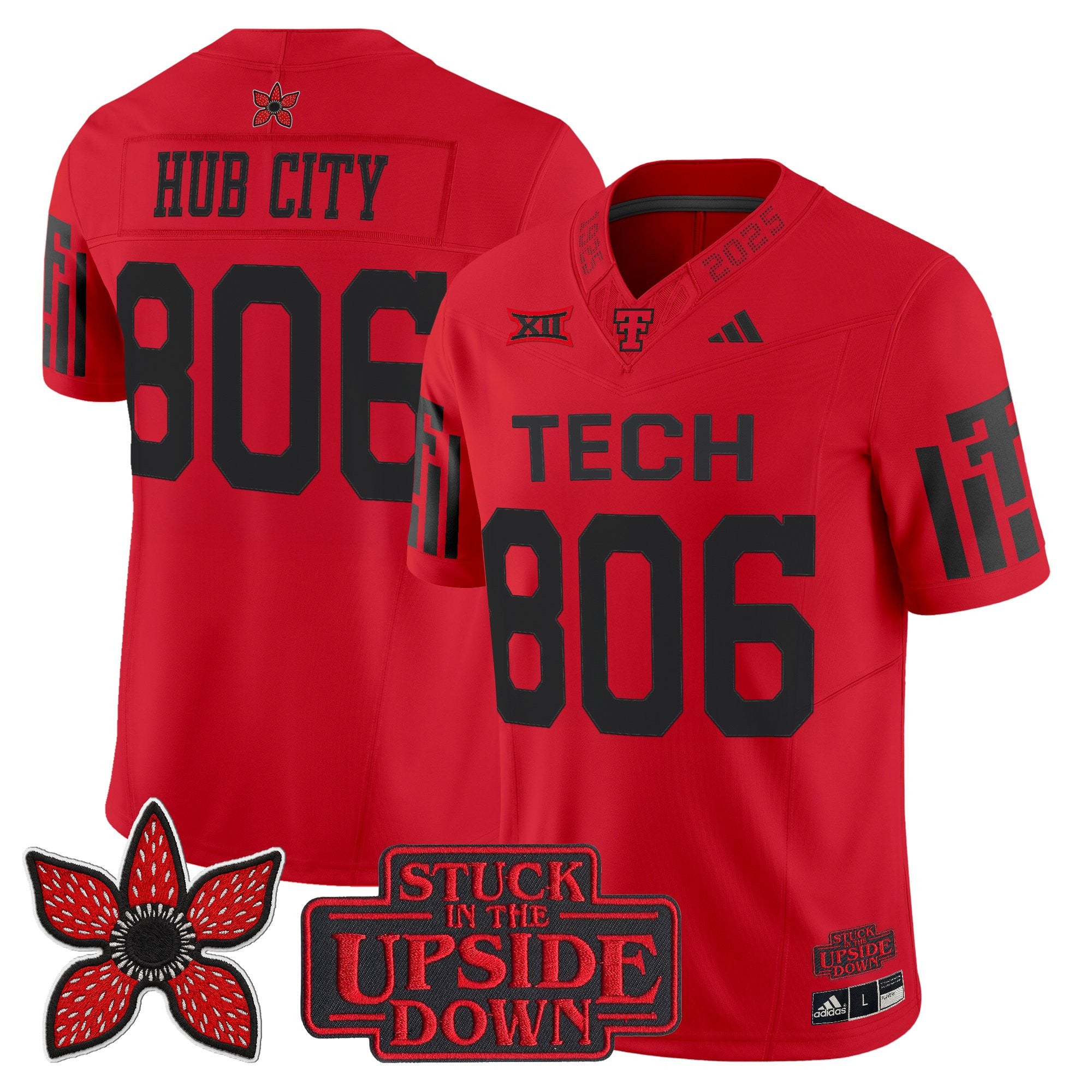 Men's Texas Tech Red Raiders 'Stranger Things Edition' Vapor Limited Jersey - All Stitched