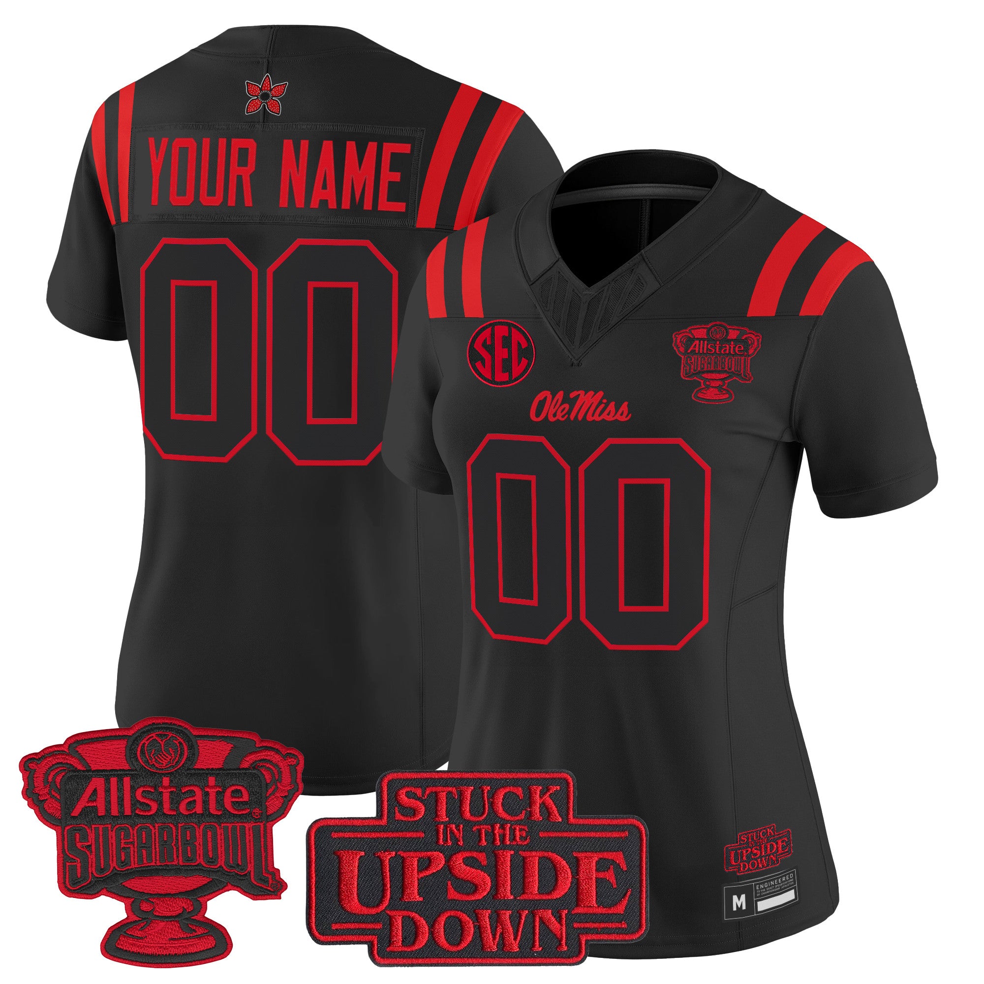 Ole Miss Rebels 'Stranger Things Edition' Vapor Limited Custom Jersey - 2026 Sugar Bowl Patch - All Stitched
