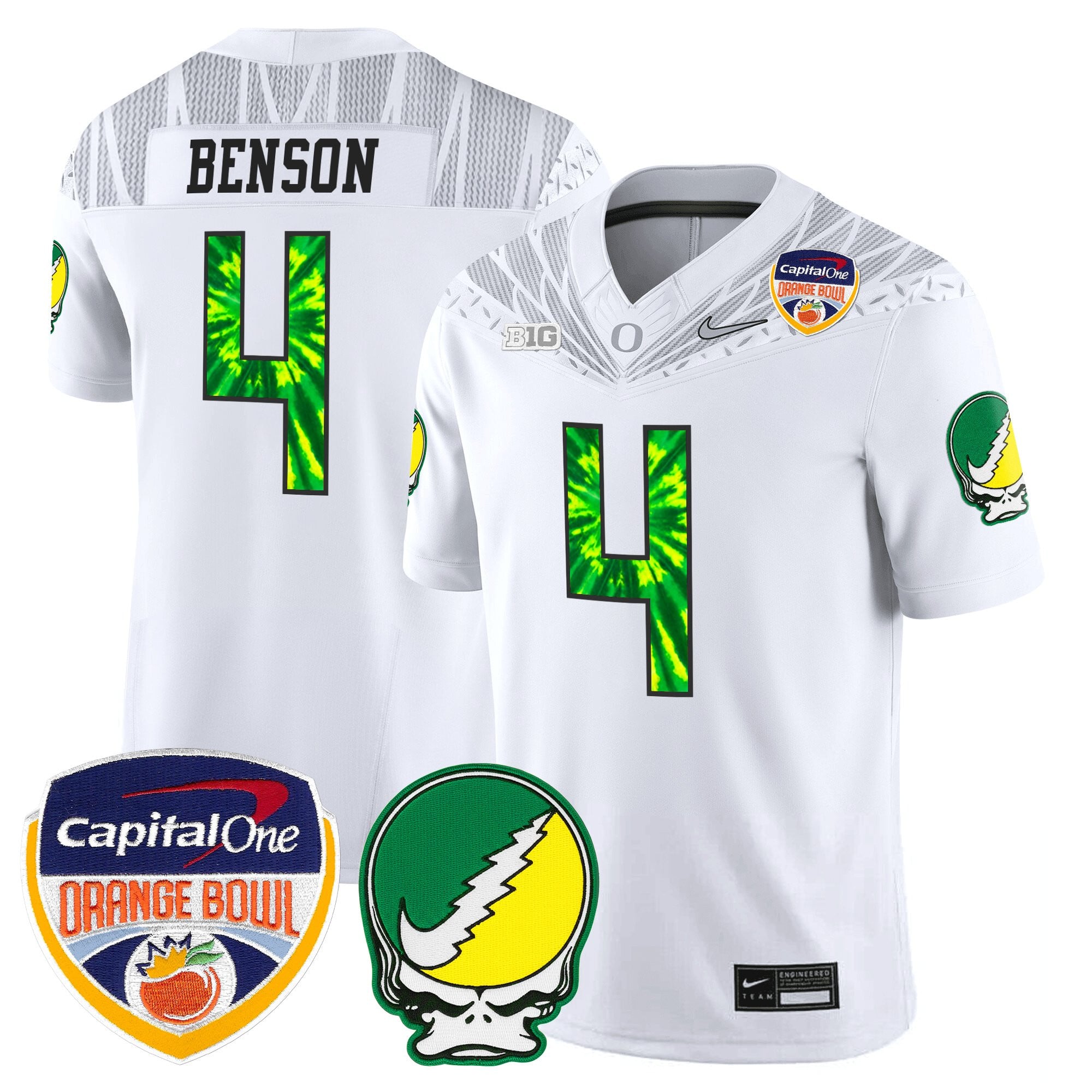 Men's Oregon Ducks "Grateful Ducks" Vapor Limited Jersey - 2025/26 Orange Bowl Patch - All Stitched