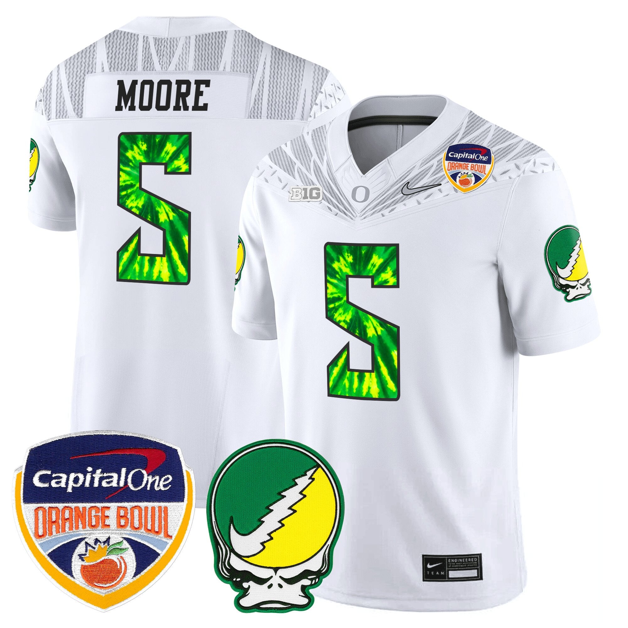 Men's Oregon Ducks "Grateful Ducks" Vapor Limited Jersey - 2025/26 Orange Bowl Patch - All Stitched