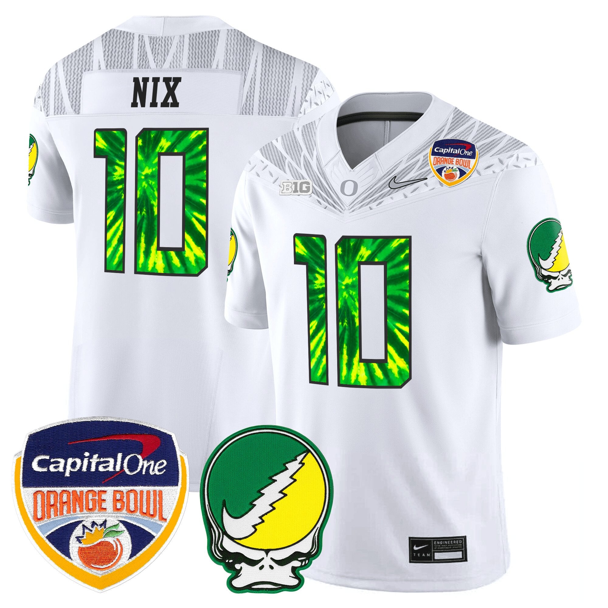 Men's Oregon Ducks "Grateful Ducks" Vapor Limited Jersey - 2025/26 Orange Bowl Patch - All Stitched