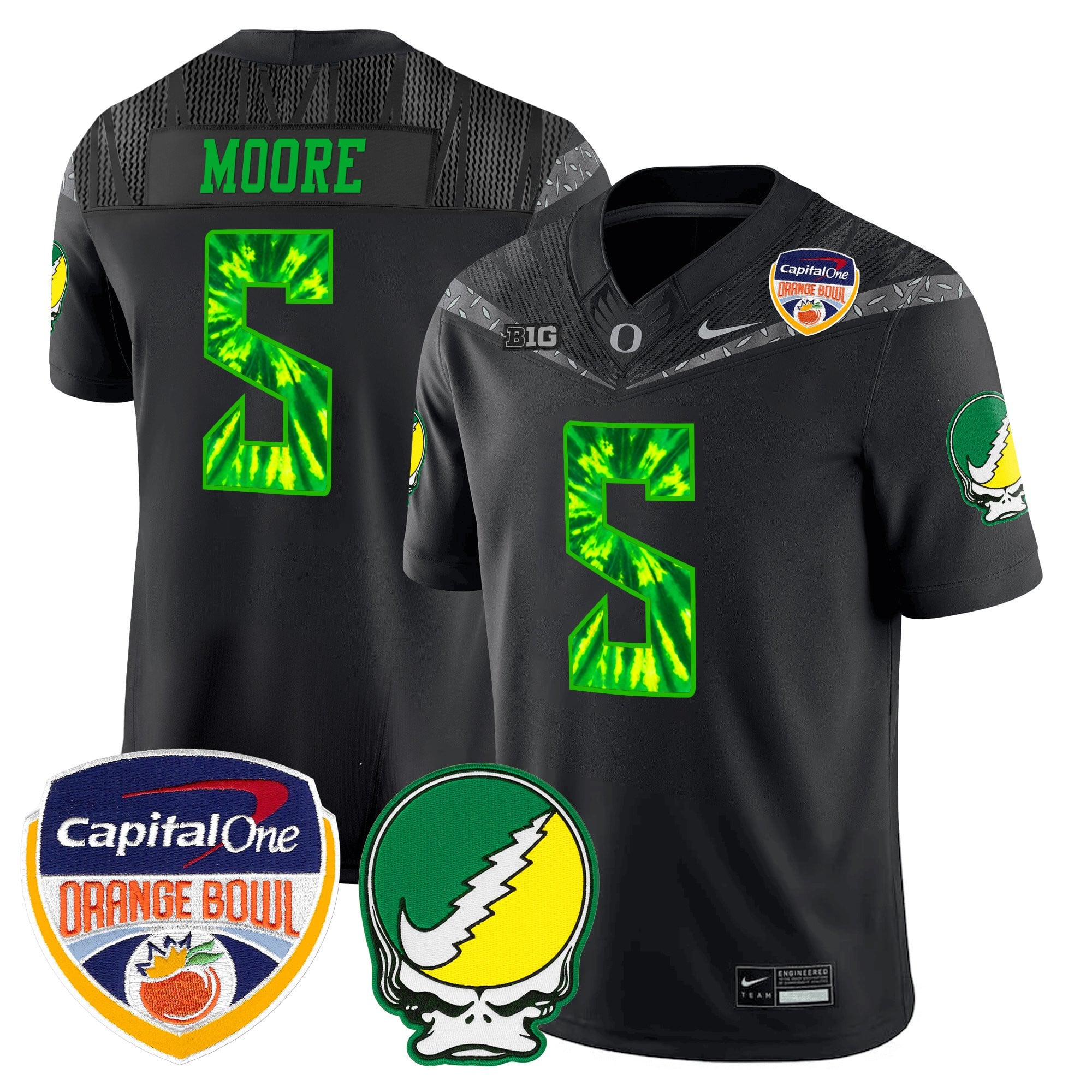 Men's Oregon Ducks "Grateful Ducks" Vapor Limited Jersey - 2025/26 Orange Bowl Patch - All Stitched