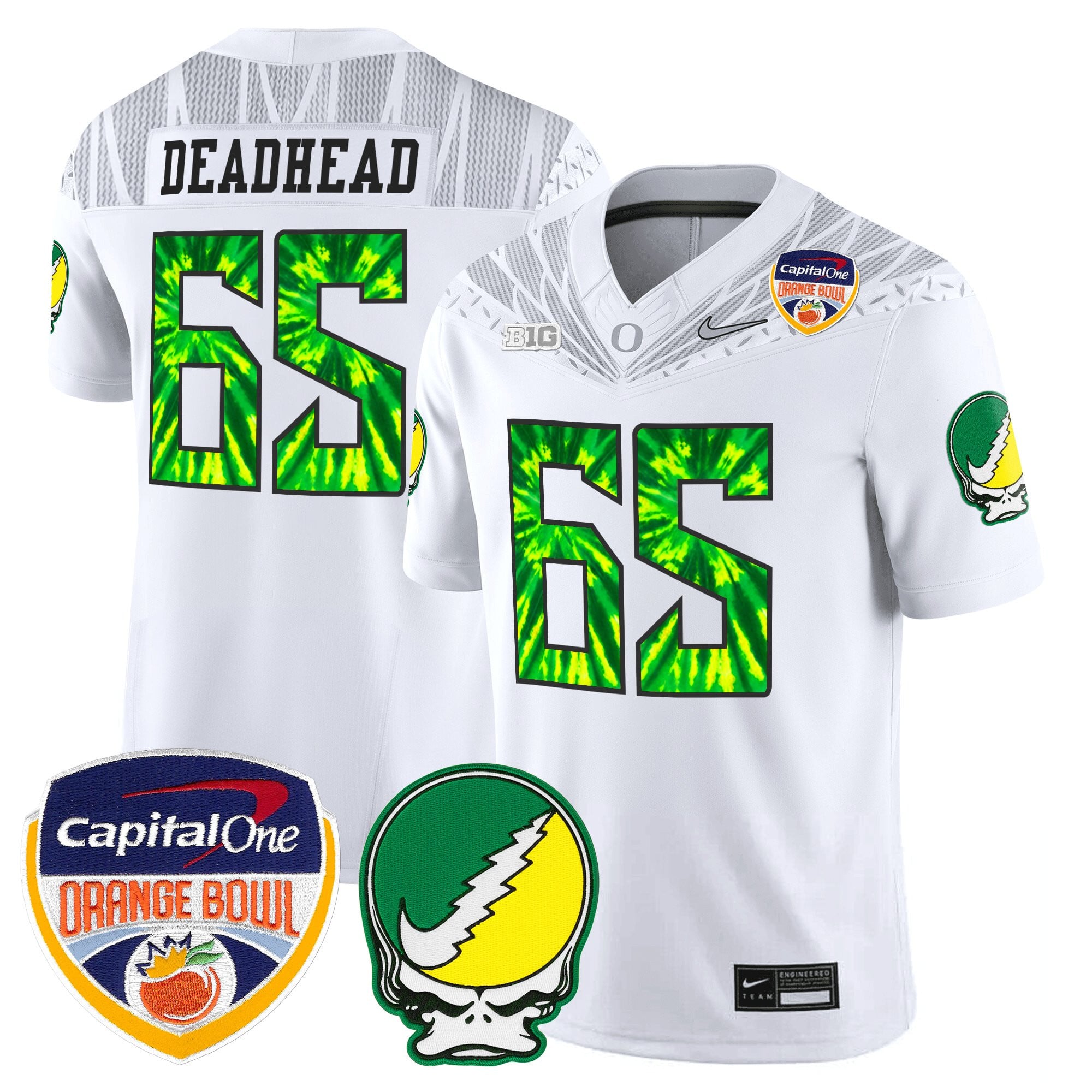 Men's Oregon Ducks "Grateful Ducks" Vapor Limited Jersey - 2025/26 Orange Bowl Patch - All Stitched