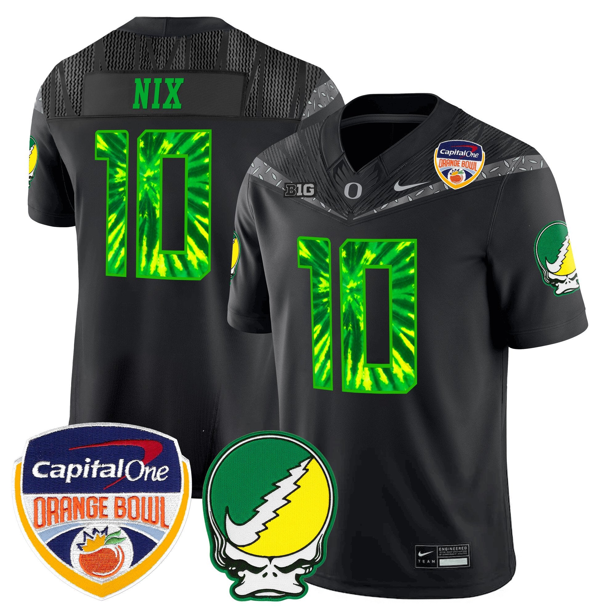 Men's Oregon Ducks "Grateful Ducks" Vapor Limited Jersey - 2025/26 Orange Bowl Patch - All Stitched