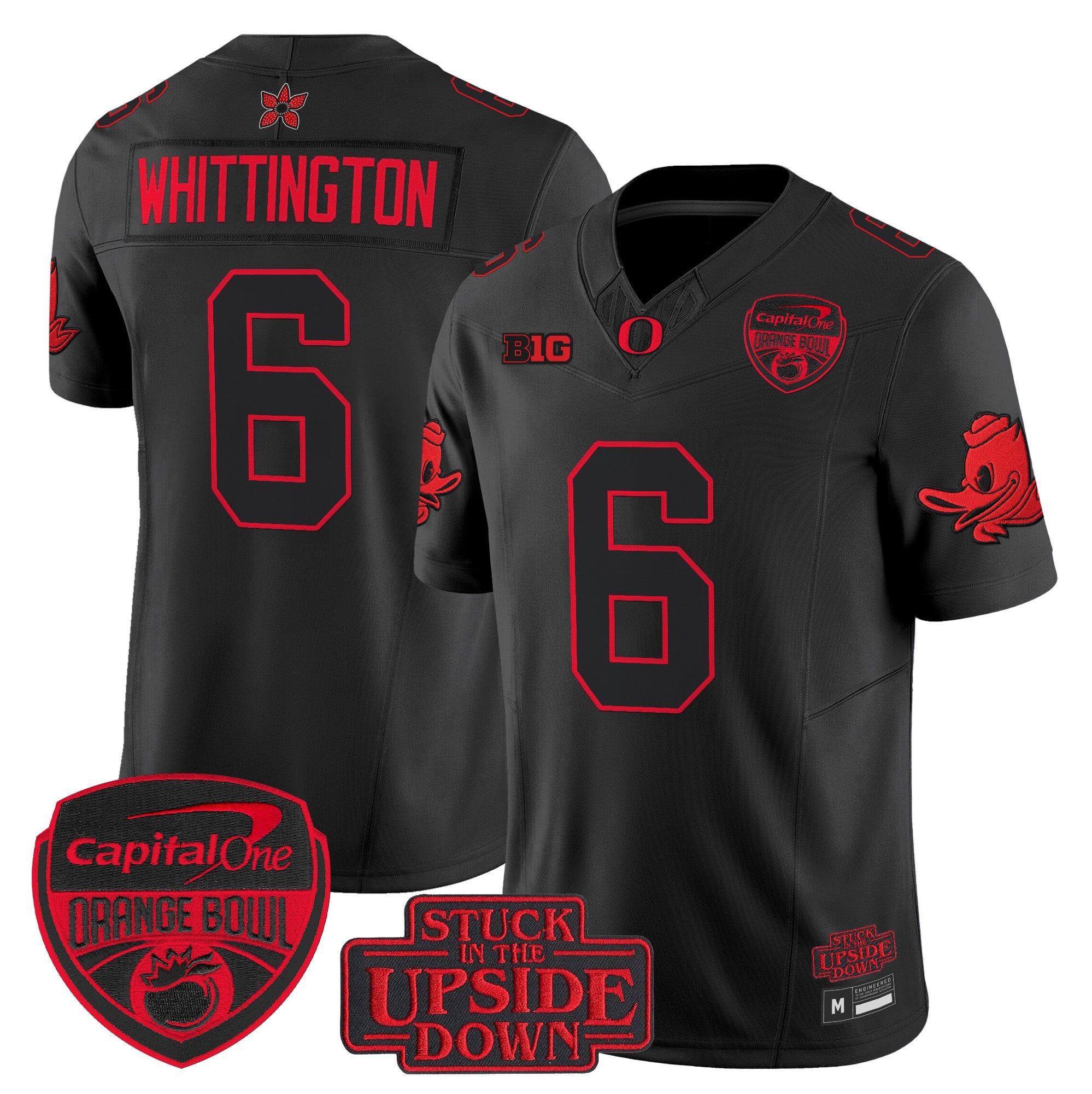 Oregon Ducks 'Stranger Things Edition' Vapor Limited Jersey - 2025/26 Orange Bowl Patch - All Stitched