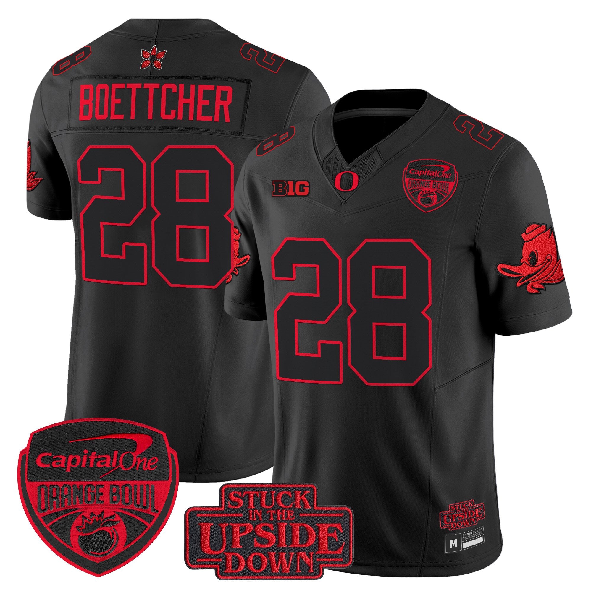 Oregon Ducks 'Stranger Things Edition' Vapor Limited Jersey - 2025/26 Orange Bowl Patch - All Stitched