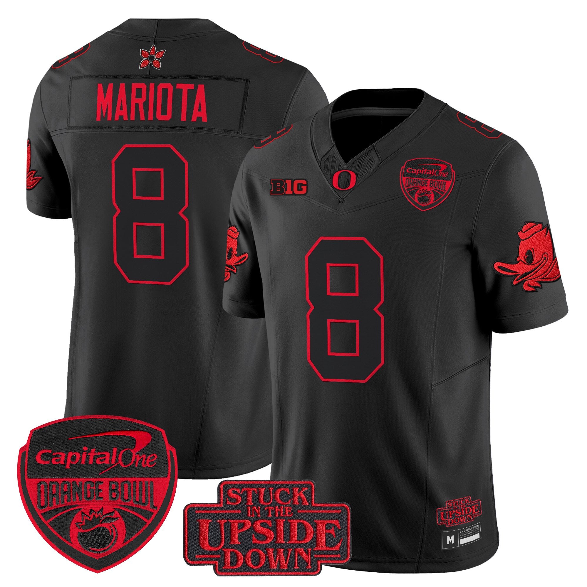 Oregon Ducks 'Stranger Things Edition' Vapor Limited Jersey - 2025/26 Orange Bowl Patch - All Stitched