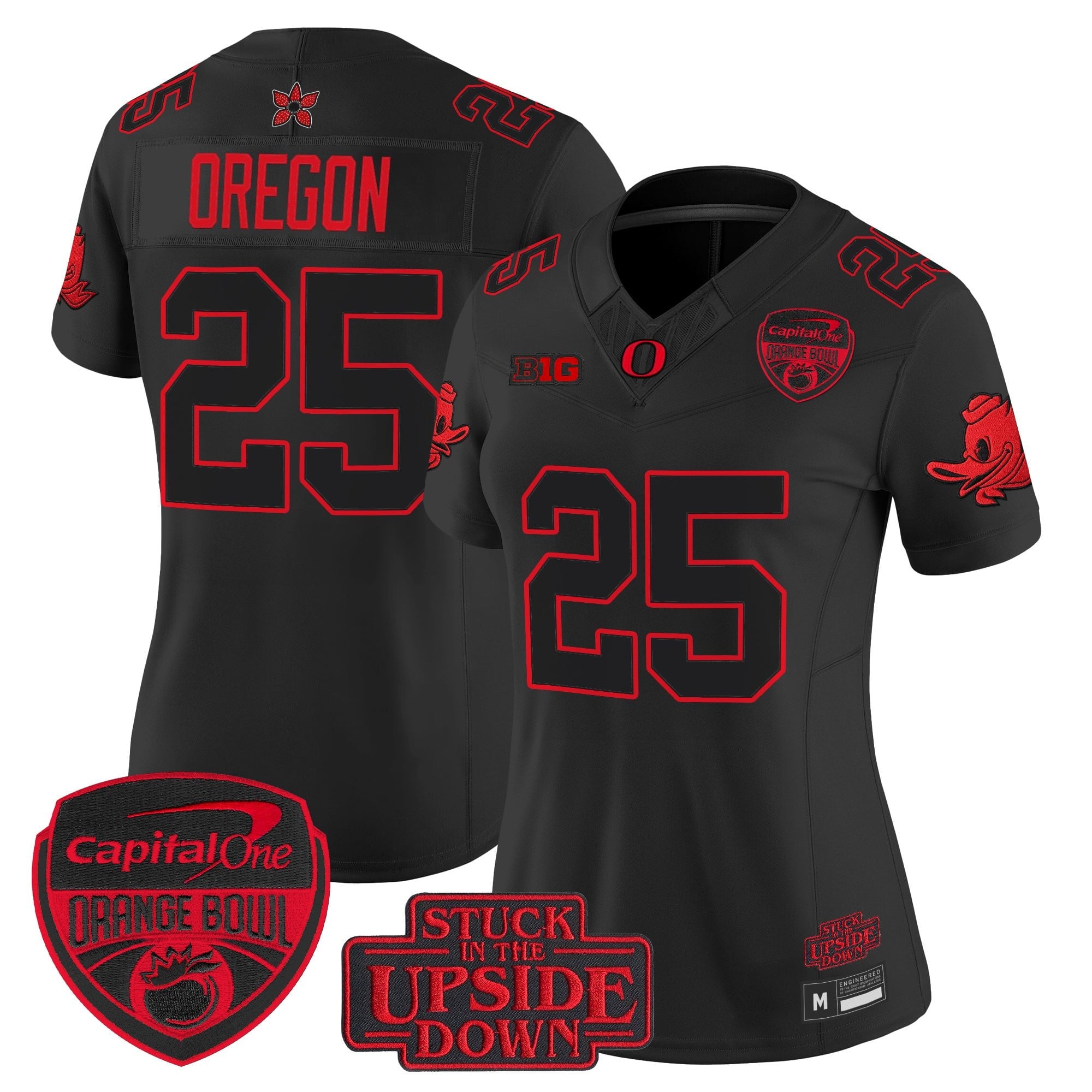 Oregon Ducks 'Stranger Things Edition' Vapor Limited Jersey - 2025/26 Orange Bowl Patch - All Stitched