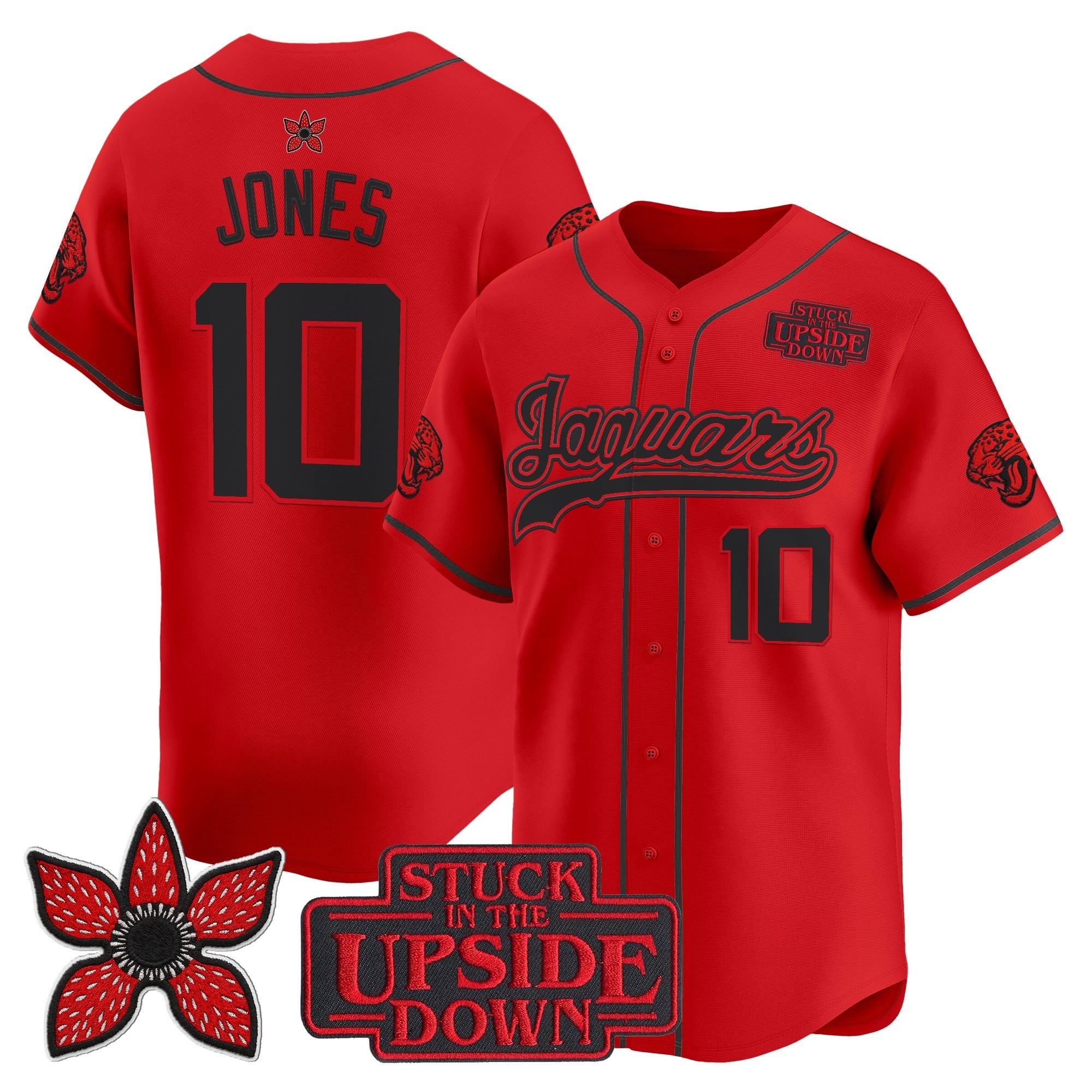 Men's Jacksonville Jaguars 'Stranger Things Edition' Vapor Baseball Jersey - All Stitched