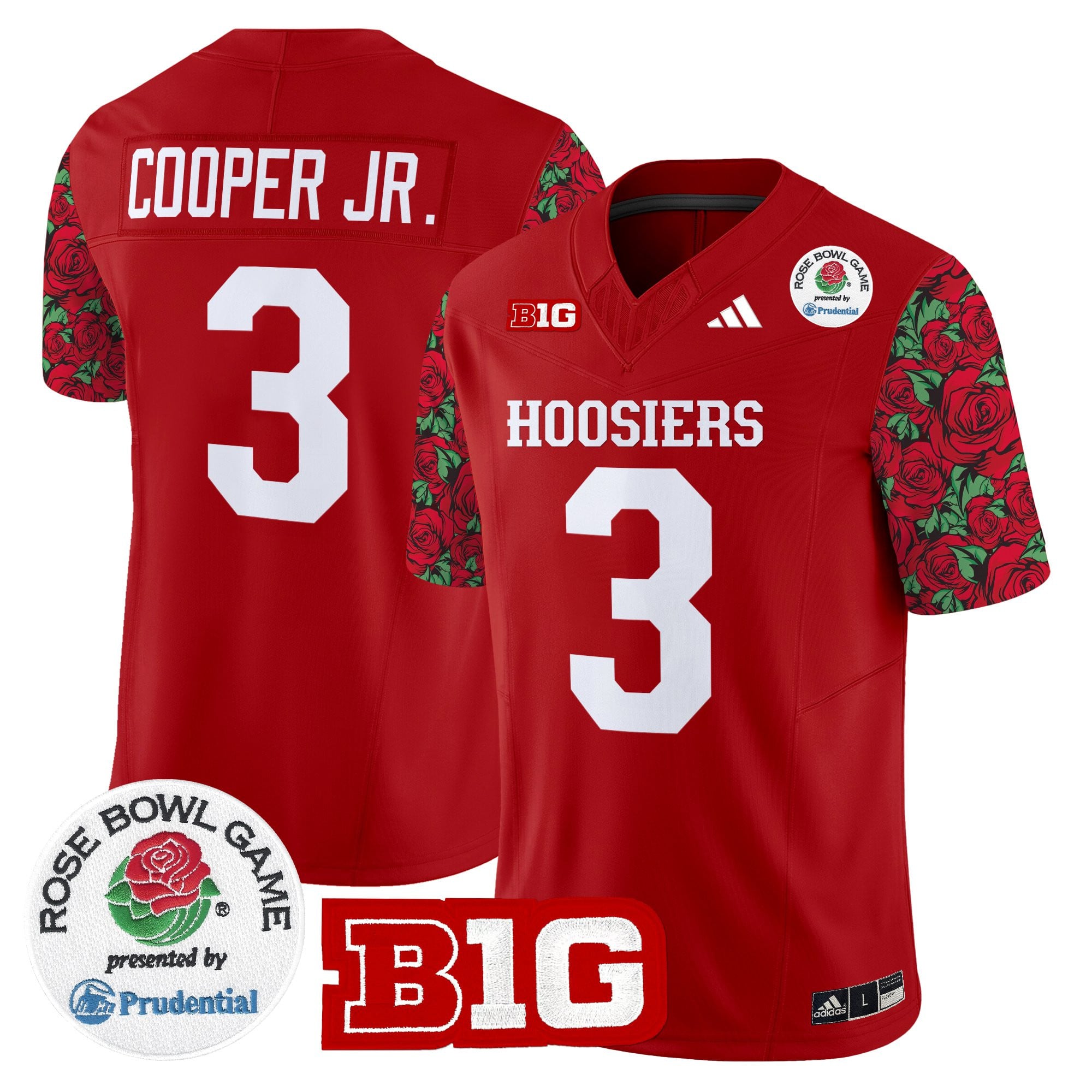 Men's Indiana Hoosiers 2025 Rose Bowl Pattern Vapor Limited Jersey - Stitched