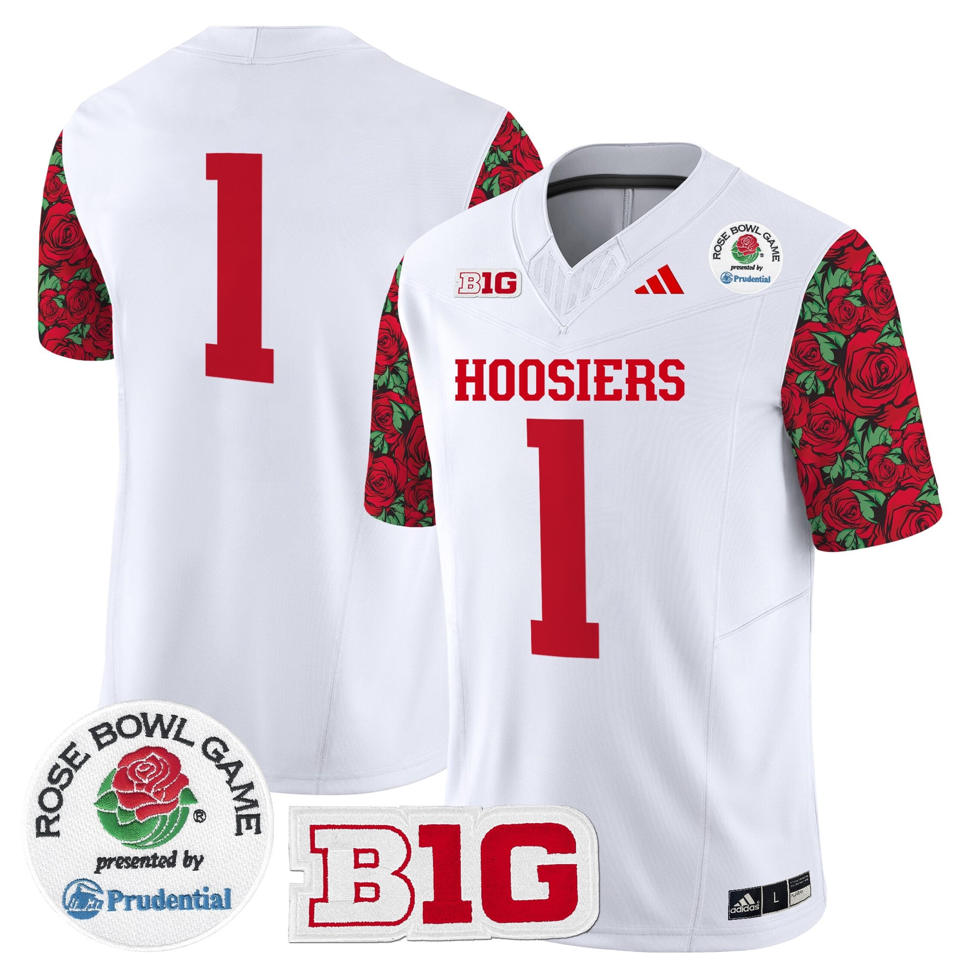 Men's Indiana Hoosiers 2025 Rose Bowl Pattern Vapor Limited Jersey - Stitched