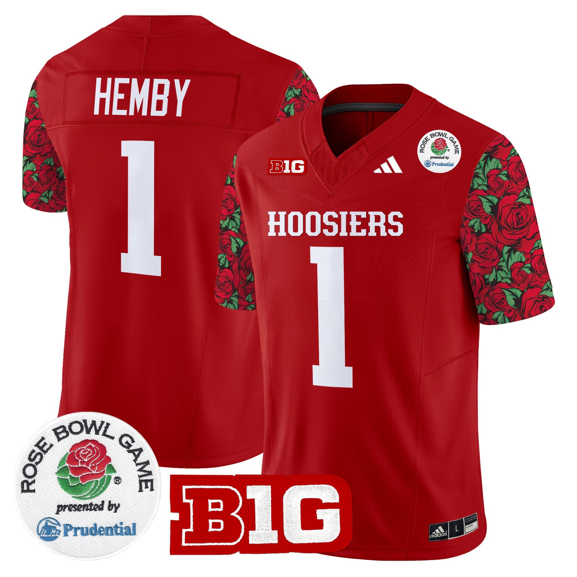 Men's Indiana Hoosiers 2025 Rose Bowl Pattern Vapor Limited Jersey - Stitched