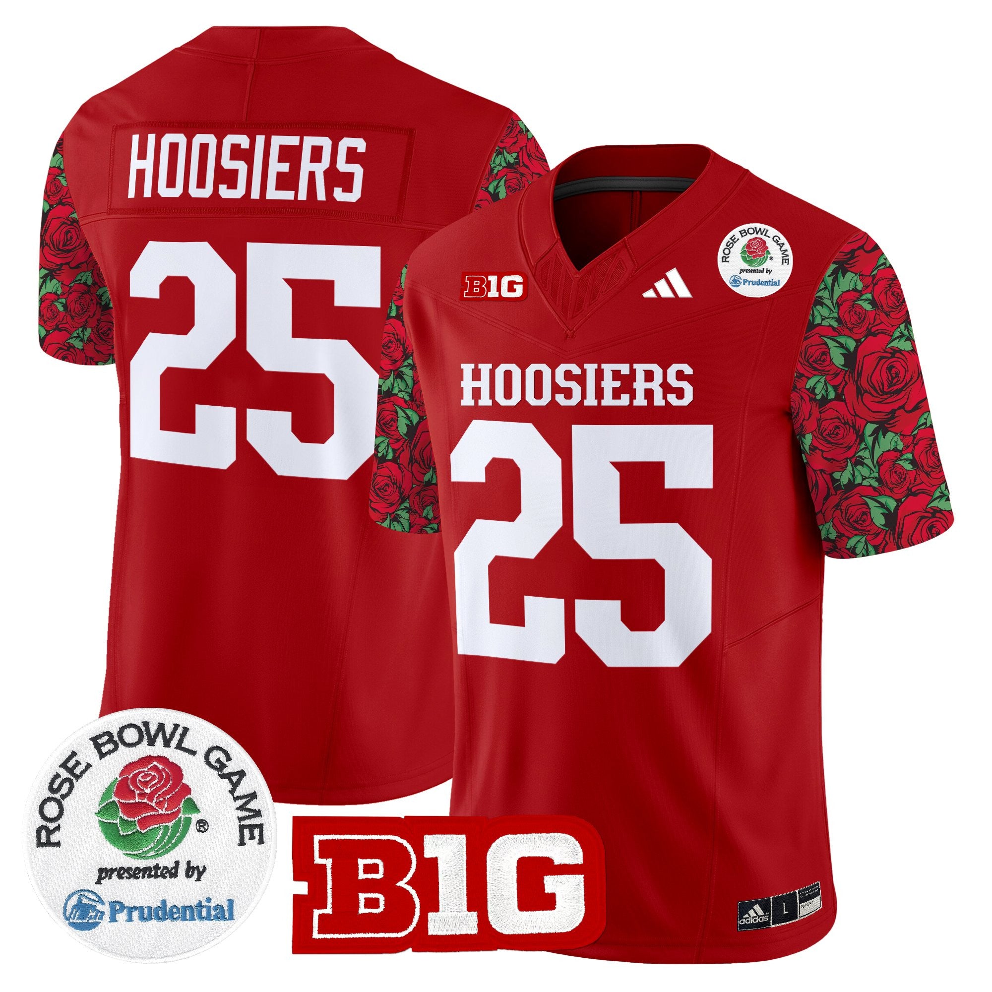 Men's Indiana Hoosiers 2025 Rose Bowl Pattern Vapor Limited Jersey - Stitched