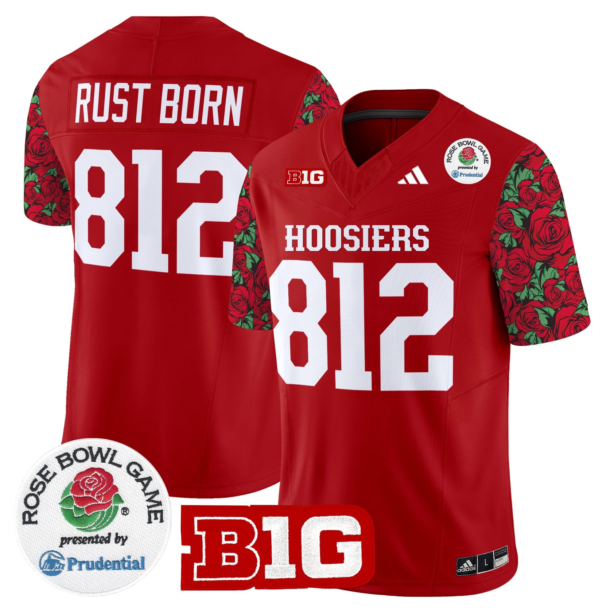 Men's Indiana Hoosiers 2025 Rose Bowl Pattern Vapor Limited Jersey - Stitched