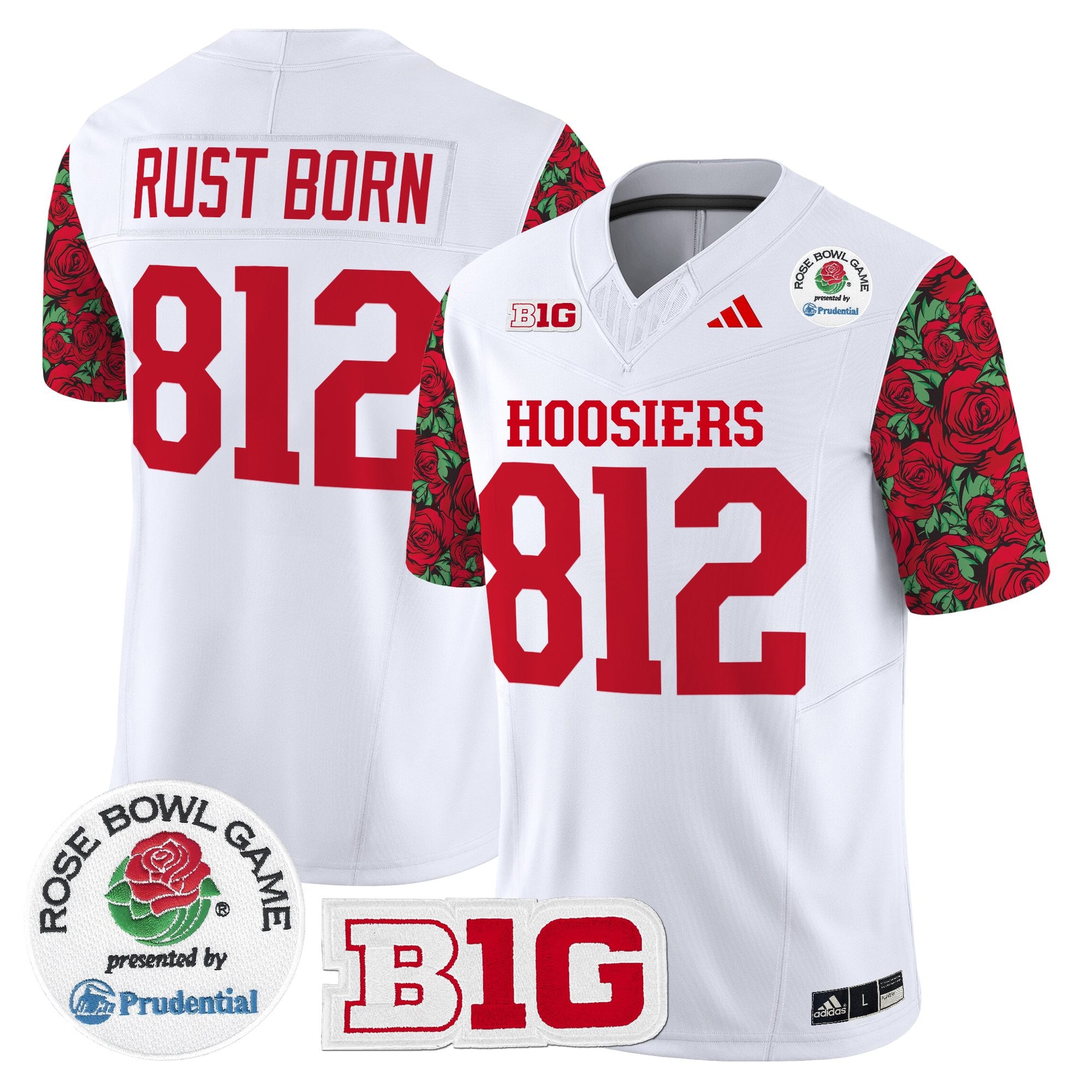 Men's Indiana Hoosiers 2025 Rose Bowl Pattern Vapor Limited Jersey - Stitched