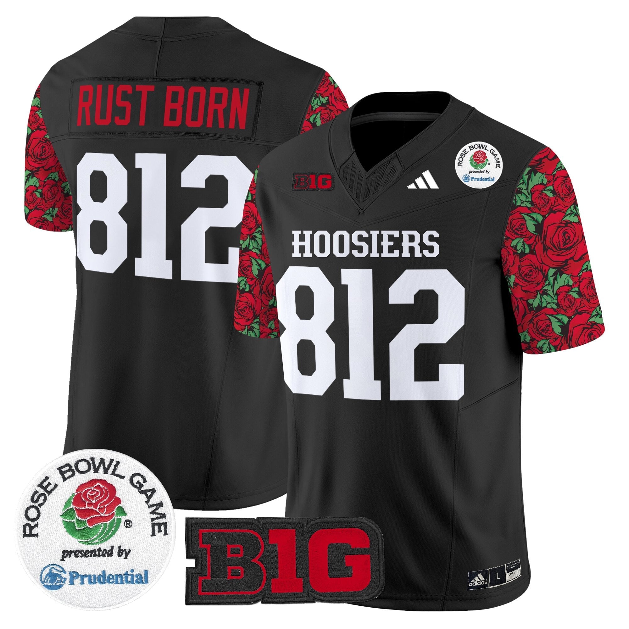 Men's Indiana Hoosiers 2025 Rose Bowl Pattern Vapor Limited Jersey - Stitched
