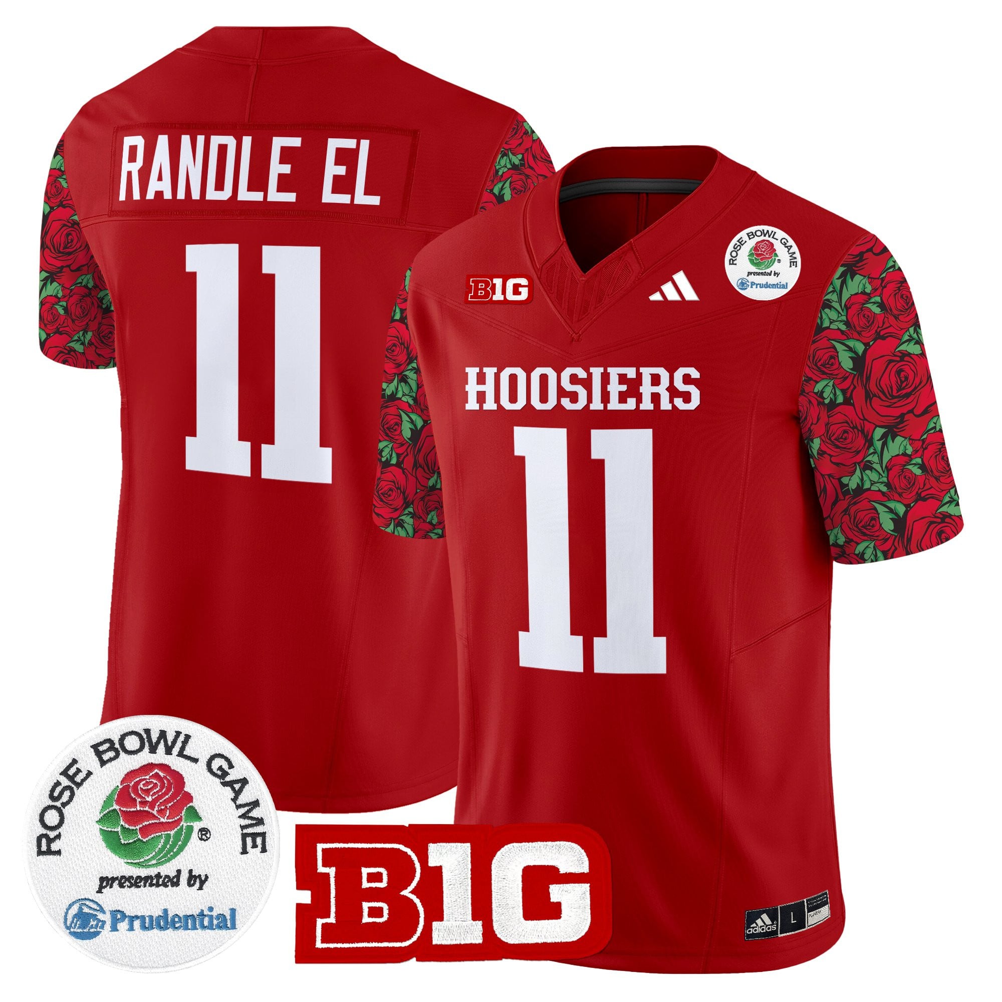 Men's Indiana Hoosiers 2025 Rose Bowl Pattern Vapor Limited Jersey - Stitched
