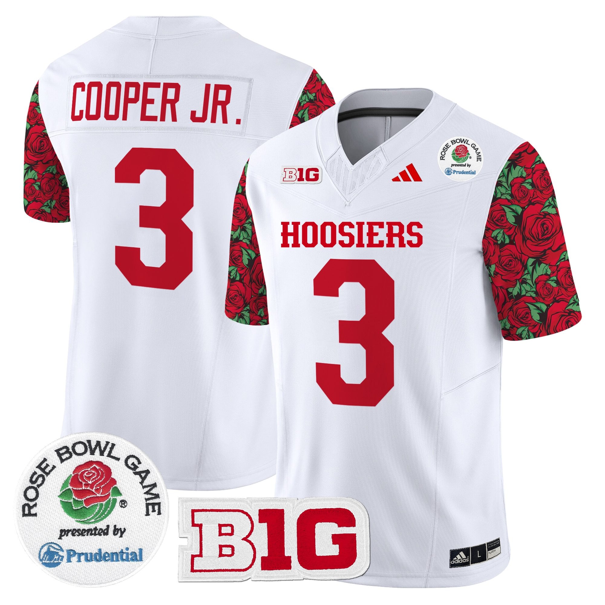 Men's Indiana Hoosiers 2025 Rose Bowl Pattern Vapor Limited Jersey - Stitched