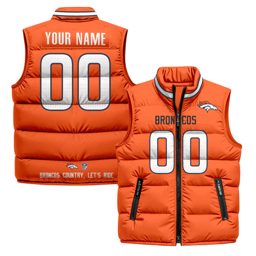 Denver Broncos 2025 Custom Puffer Vest