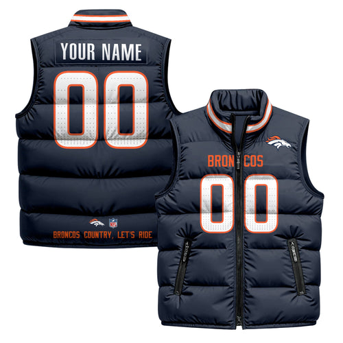 Denver Broncos 2025 Custom Puffer Vest